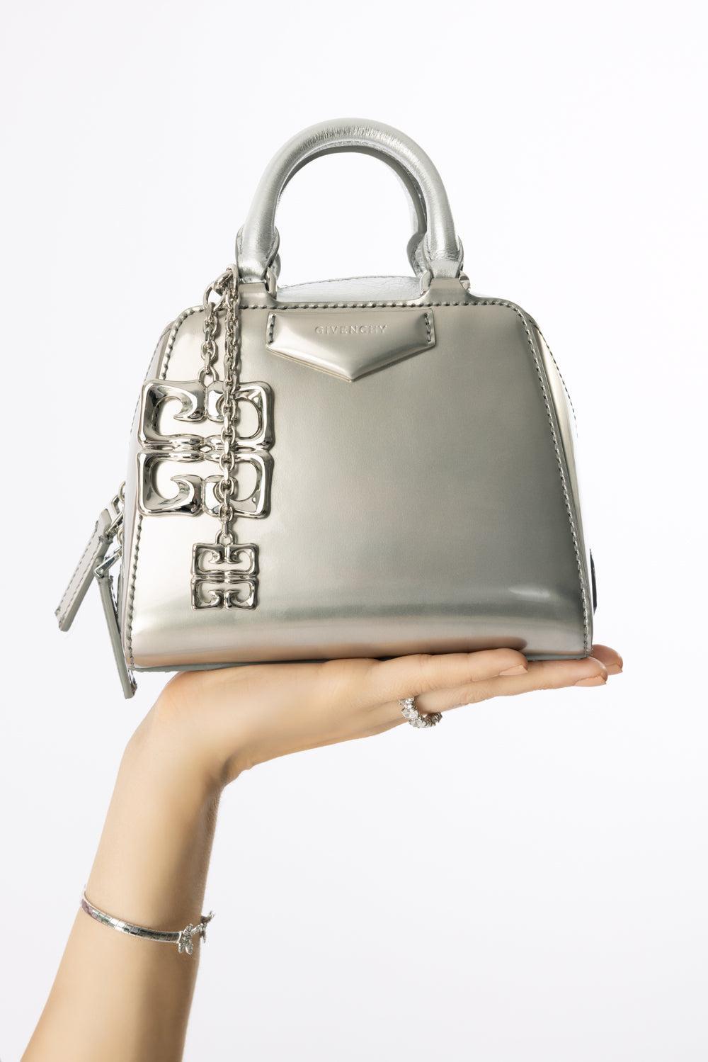 Nano Antigona Cube Bag - Light Silver-LTSILVER-O/S-HANDBAGTOP HANDLE-GIVENCHY