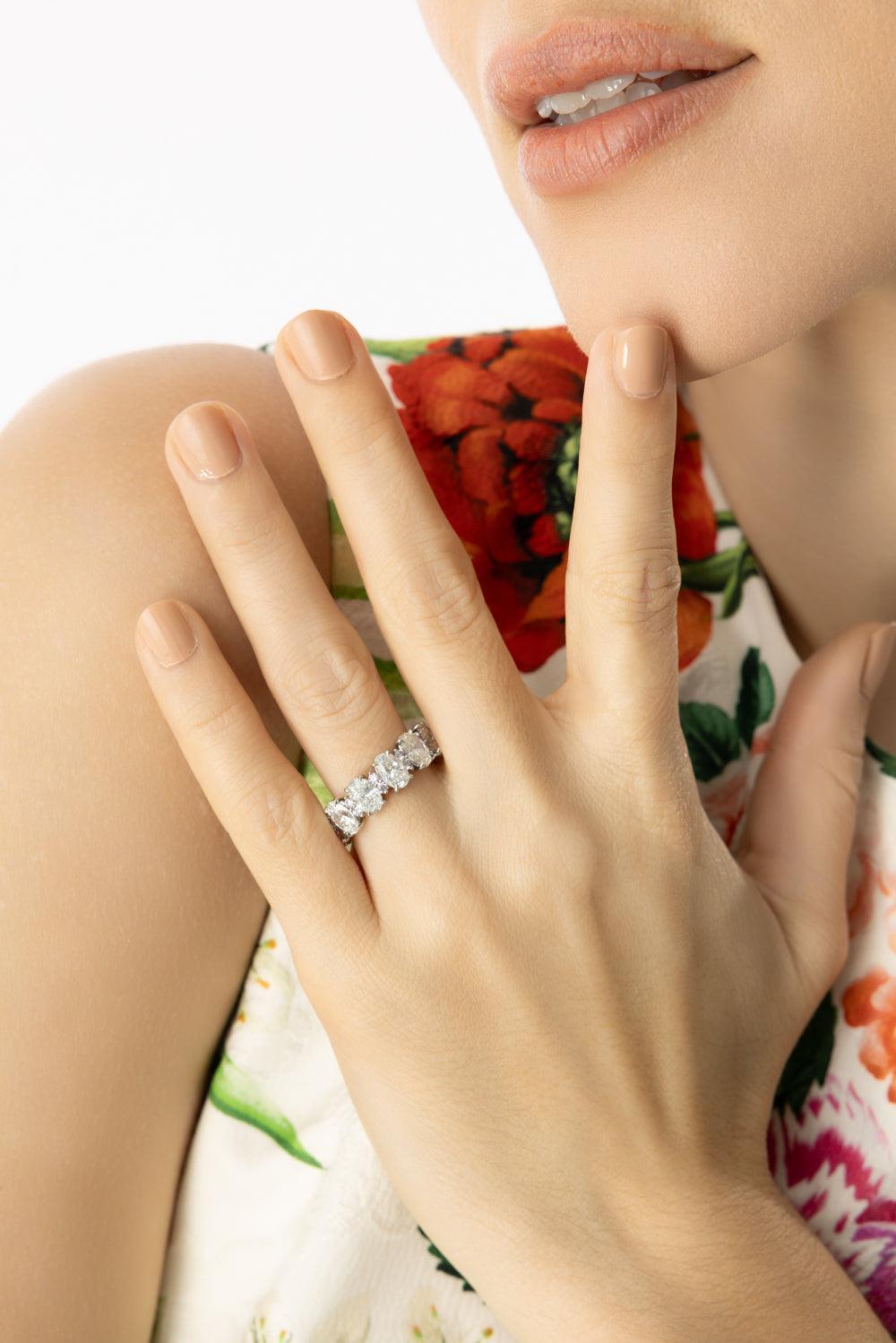 Pink Diamond Eternity Band Ring-PLATINUM-7.25-JEWELRYFINE JEWELRING-KWIAT