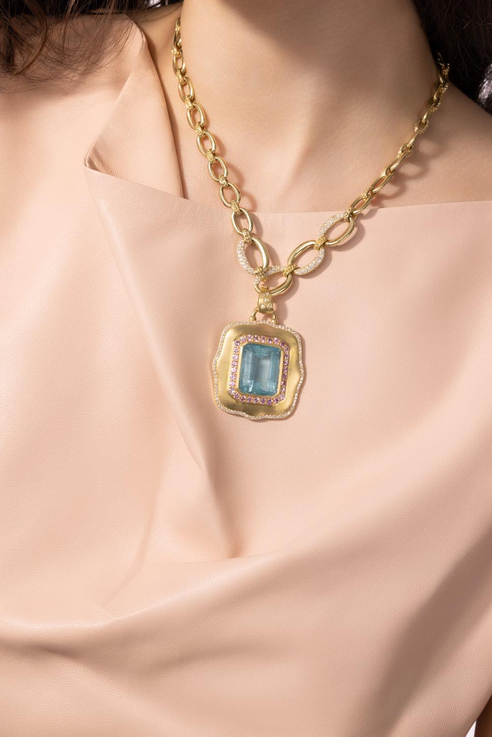 Modern Etruscan XL Scroll Pendant-YELLOW GOLD-JEWELRYFINE JEWELPENDANT-TANYA FARAH