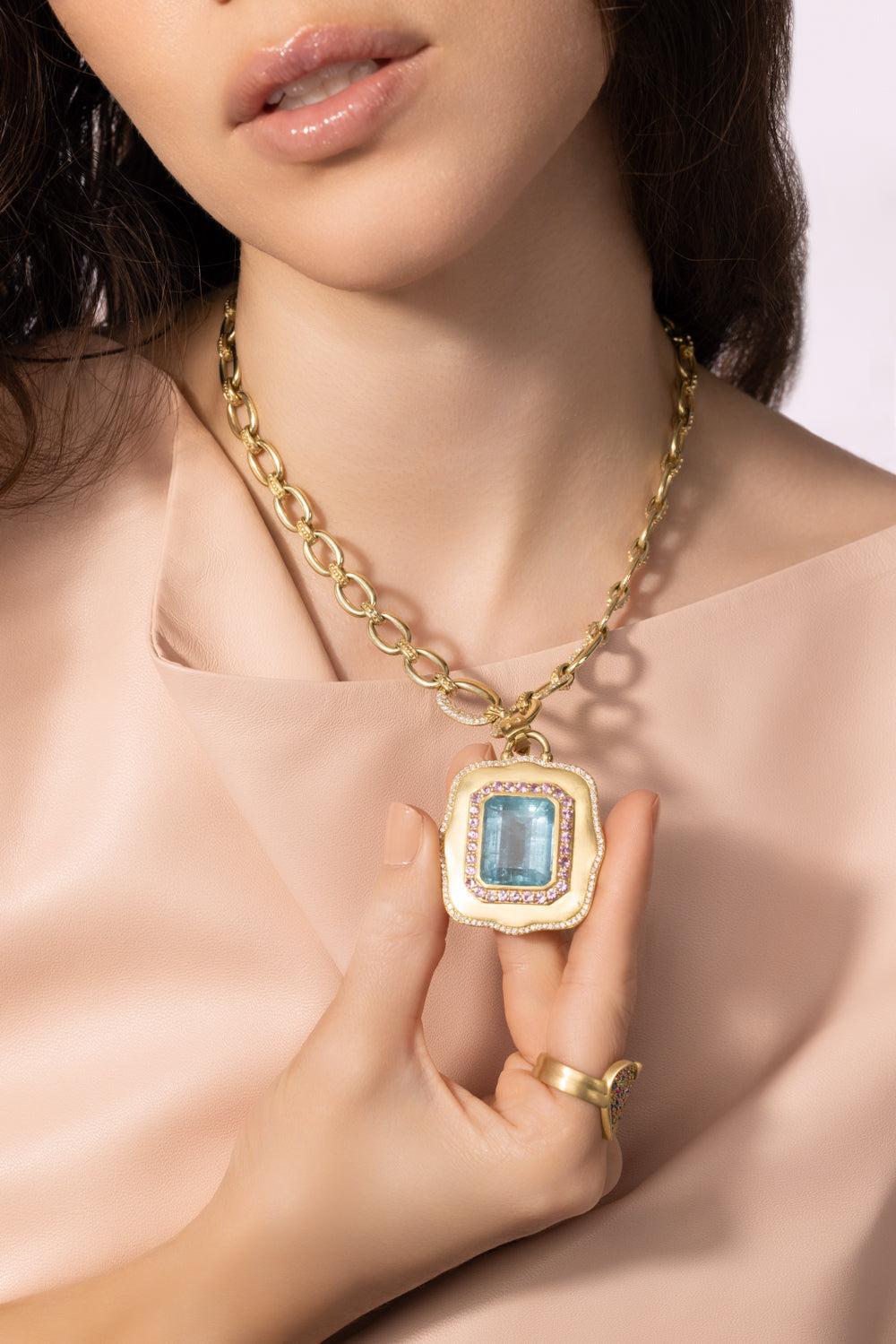 Modern Etruscan XL Scroll Pendant-YELLOW GOLD-JEWELRYFINE JEWELPENDANT-TANYA FARAH