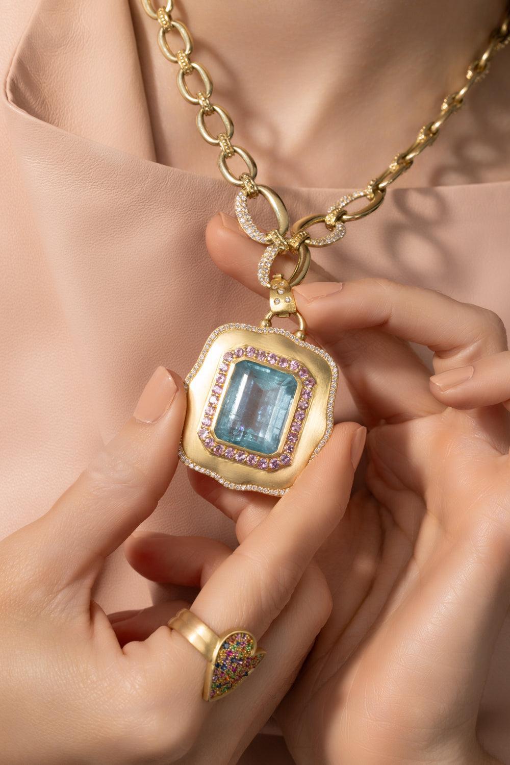 Modern Etruscan XL Scroll Pendant-YELLOW GOLD-JEWELRYFINE JEWELPENDANT-TANYA FARAH