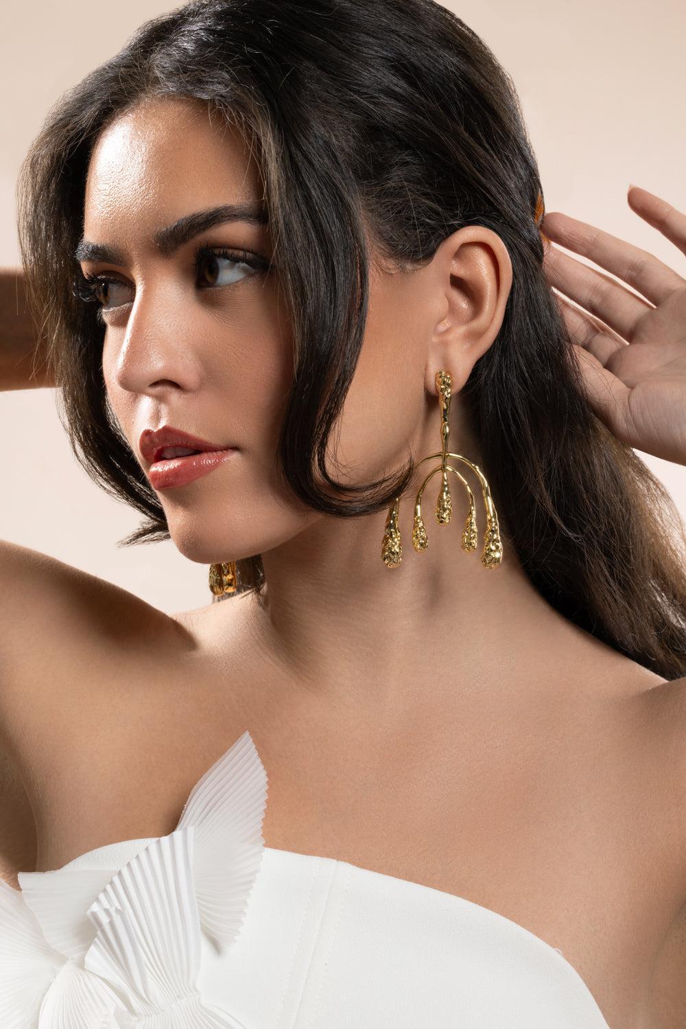 Molten Spiral Hoop Earring-YELLOW-JEWELRYBOUTIQUEEARRING-ALEXIS BITTAR
