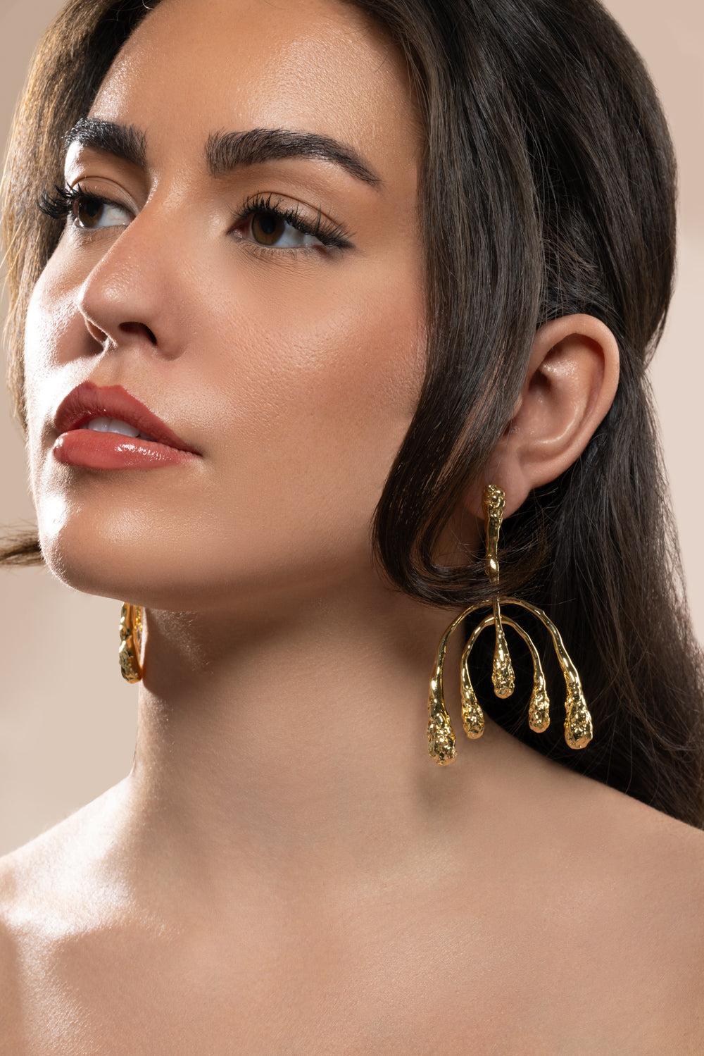 Molten Spiral Hoop Earring-YELLOW-JEWELRYBOUTIQUEEARRING-ALEXIS BITTAR