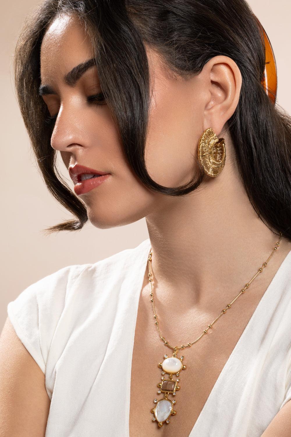 Crocus Filea Hoop Earrings-YELLOW-JEWELRYBOUTIQUEEARRING-GAS BIJOUX
