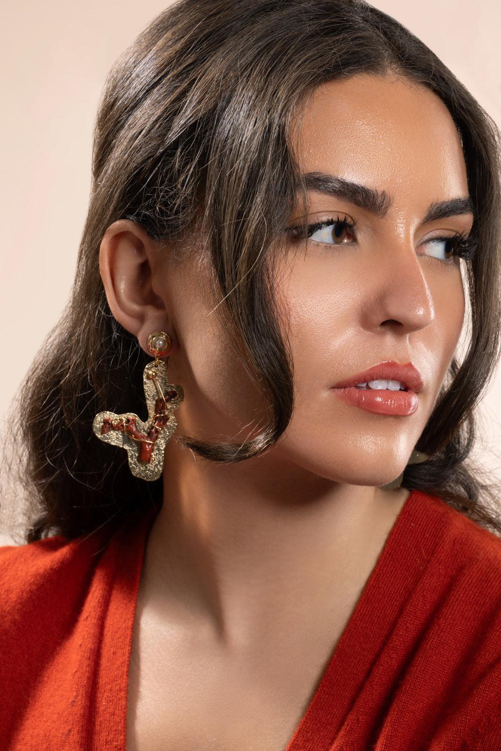 Coral Formentera Earrings-CORAL-JEWELRYBOUTIQUEEARRING-GAS BIJOUX