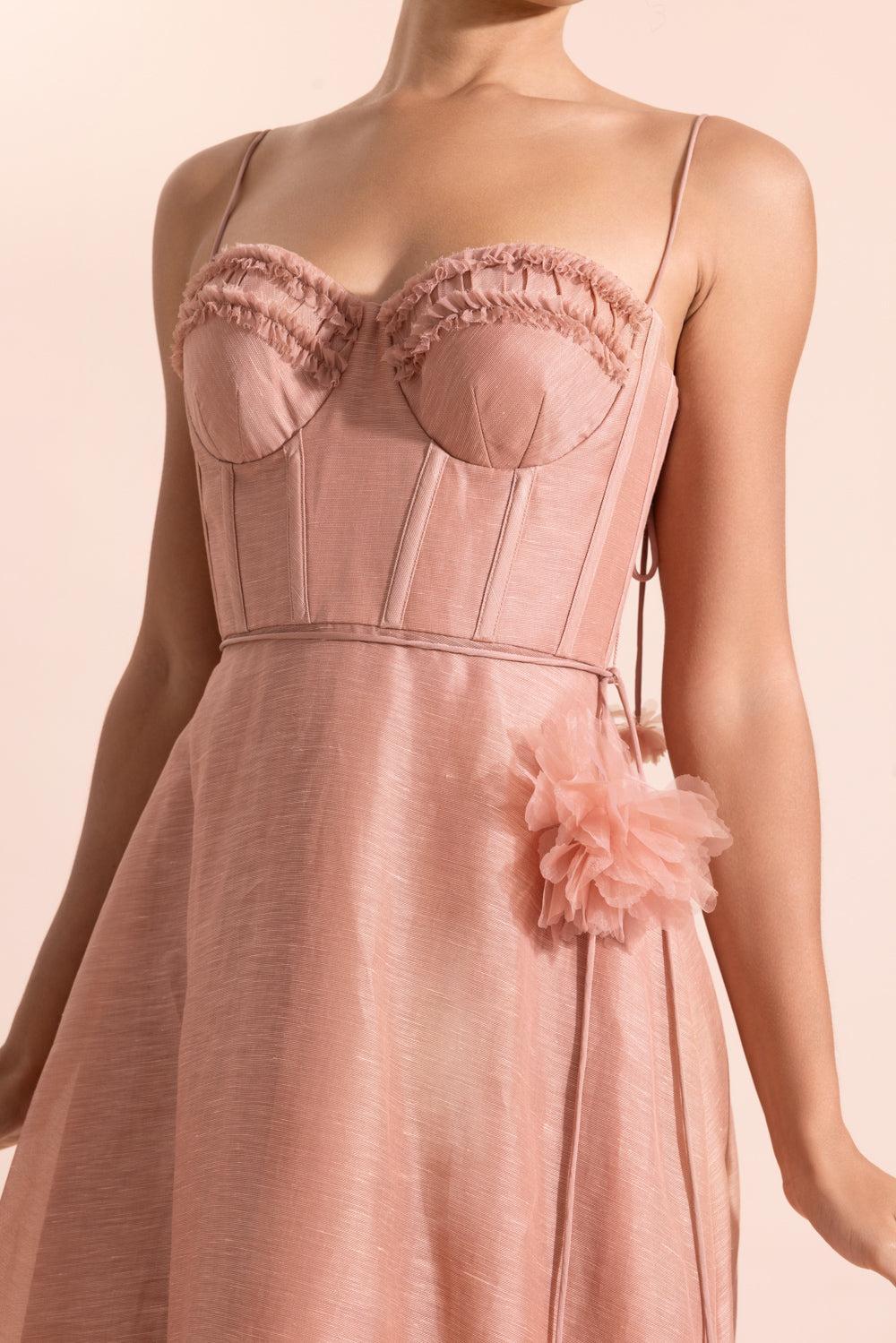 Luna Ruffle Midi Dress-PINK-0-CLOTHINGDRESSCASUAL-ZIMMERMANN