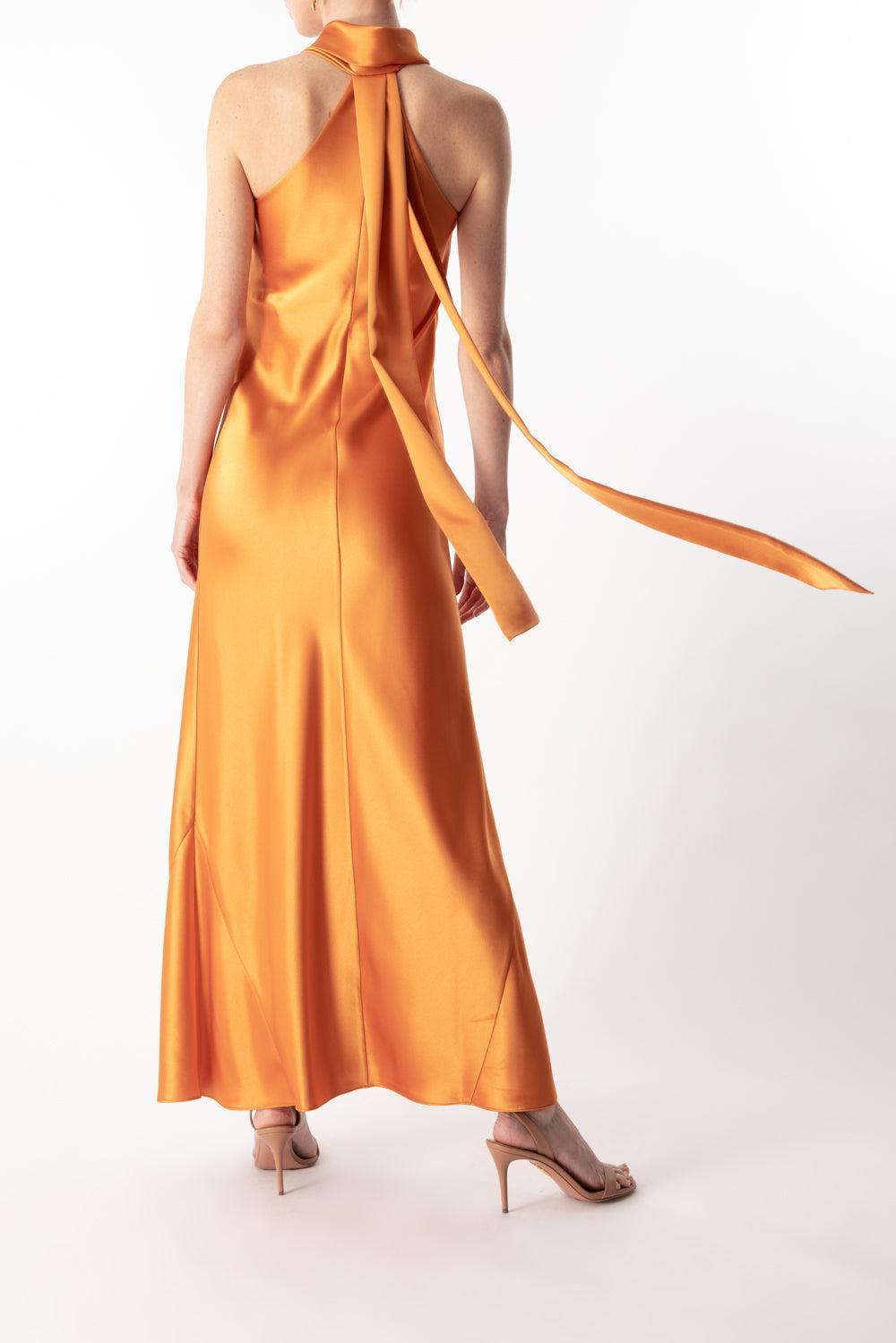 Cropped Pandora Dress - Ochre-OCHRE-34-CLOTHINGDRESSCOCKTAIL-GALVAN LONDON
