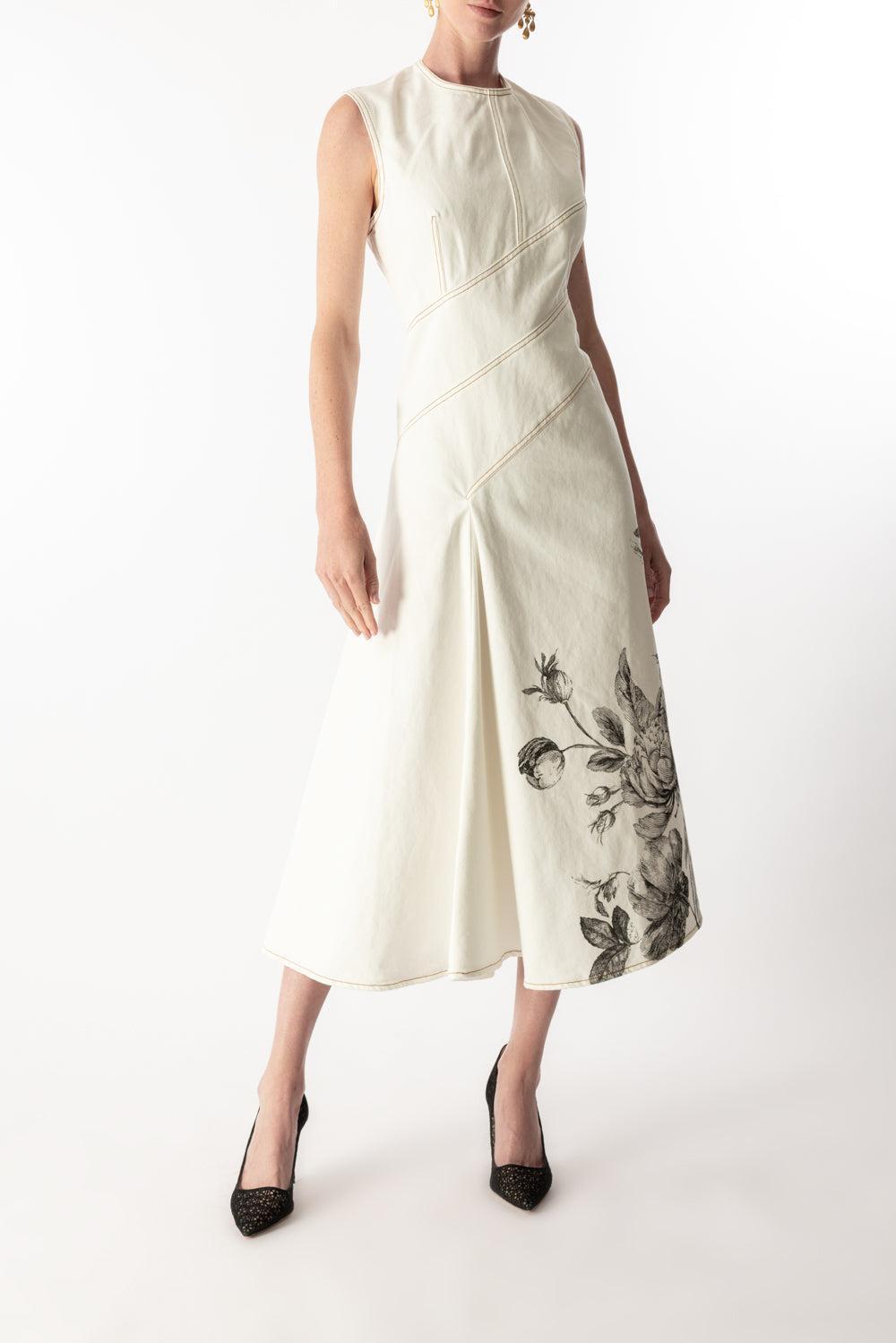 Sleeveless Etch Midi Dress-VIETCECR-4-CLOTHINGDRESSCASUAL-ERDEM