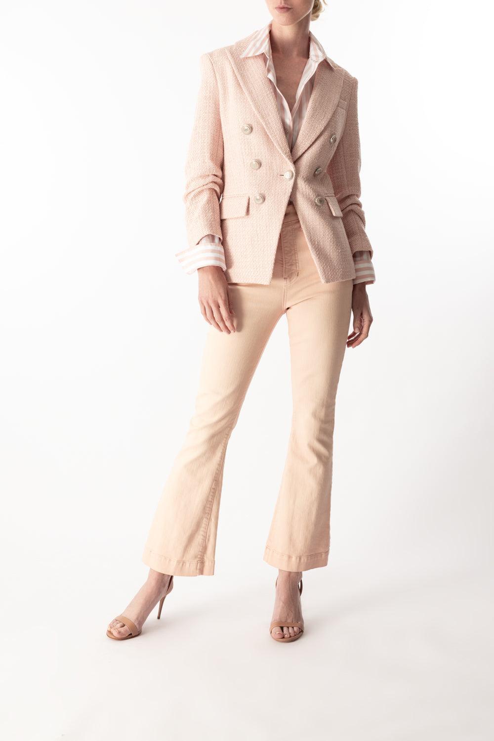 Carson Kick Flare Jean - Stone Pink Shell-STNDPKSH-26-CLOTHINGPANTDENIM-VERONICA BEARD