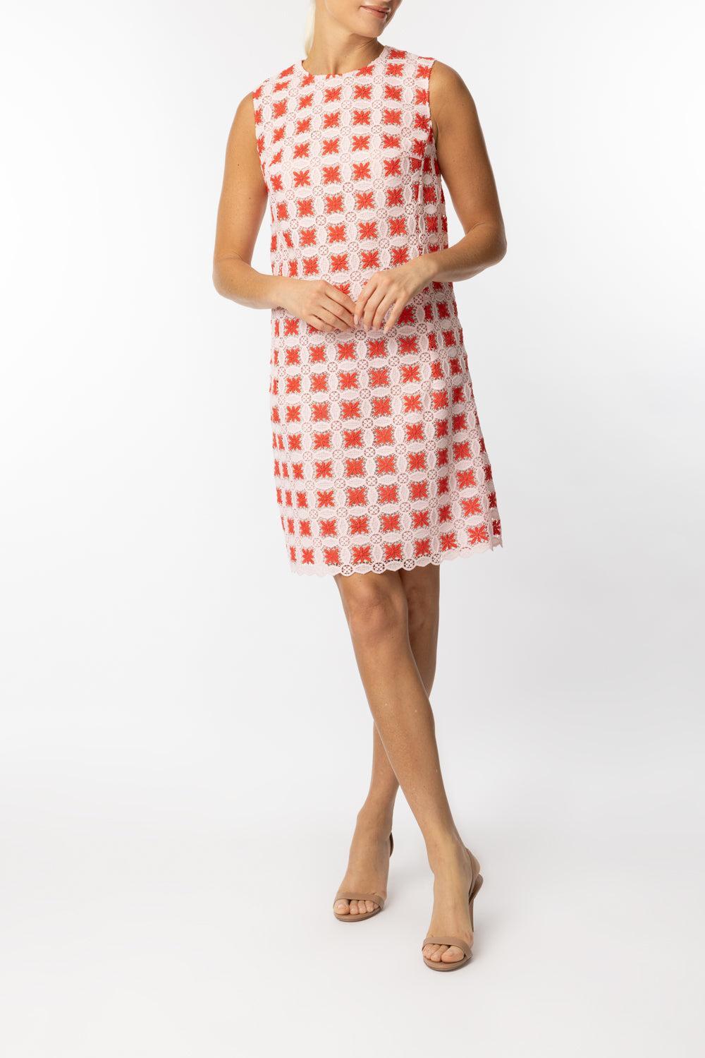 Sleeveless Mini Dress-ROSE/RED-40-CLOTHINGDRESSCASUAL-GIAMBATTISTA VALLI