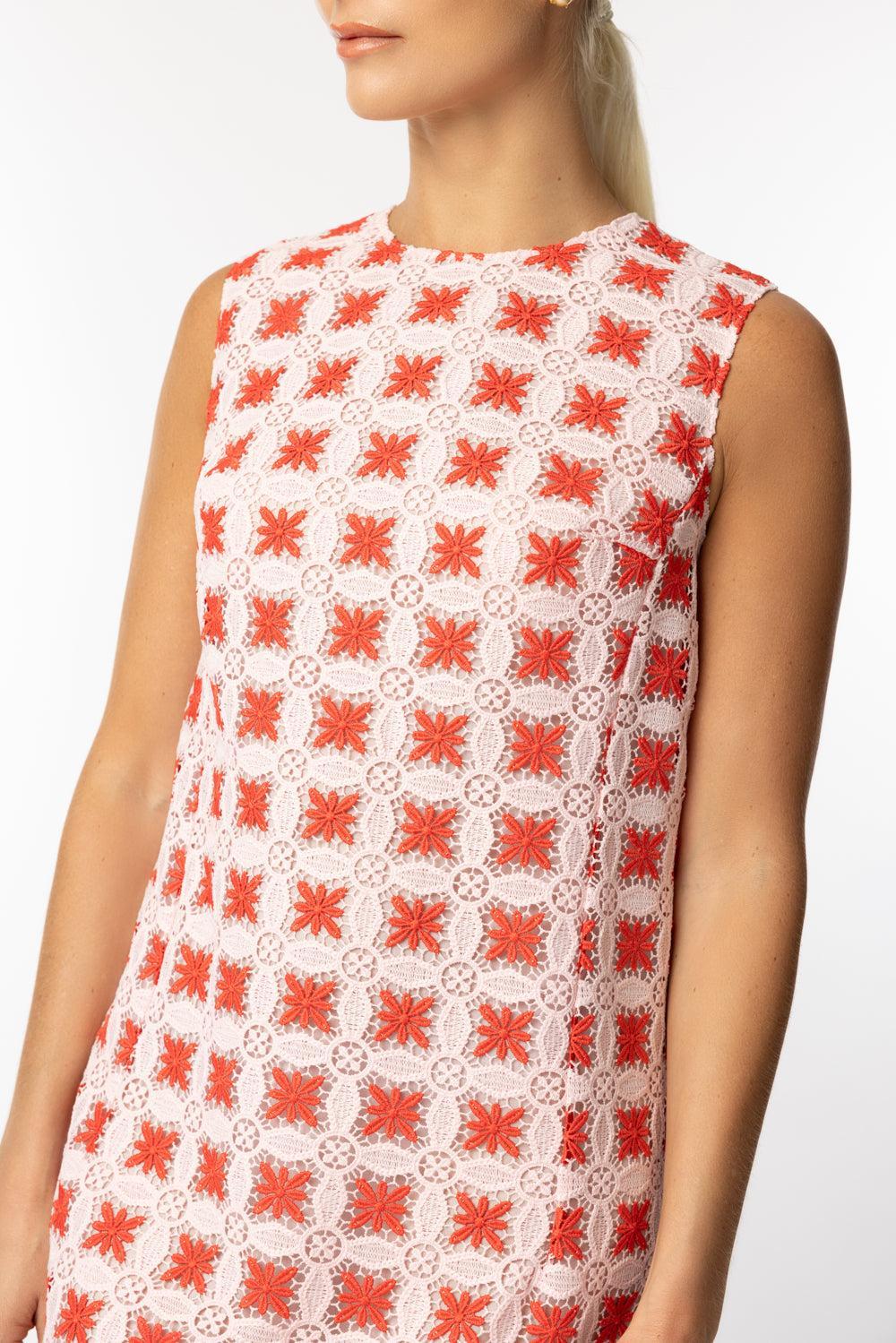 Sleeveless Mini Dress-ROSE/RED-40-CLOTHINGDRESSCASUAL-GIAMBATTISTA VALLI