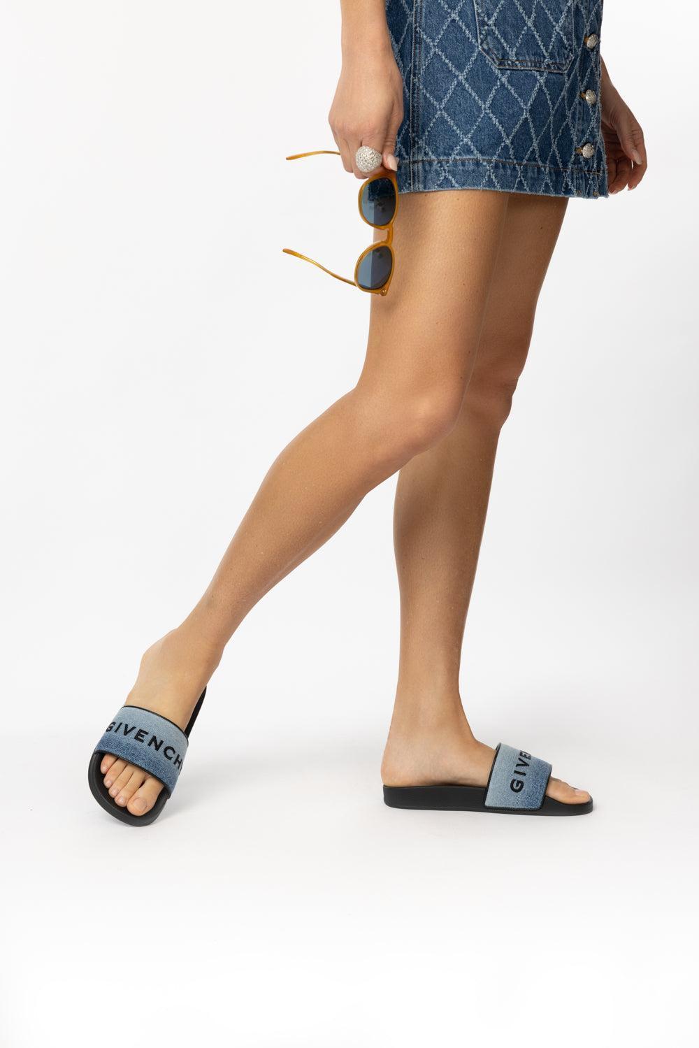 Flat Slides - Medium Blue-MED BLUE-36-SHOESANDAL-GIVENCHY