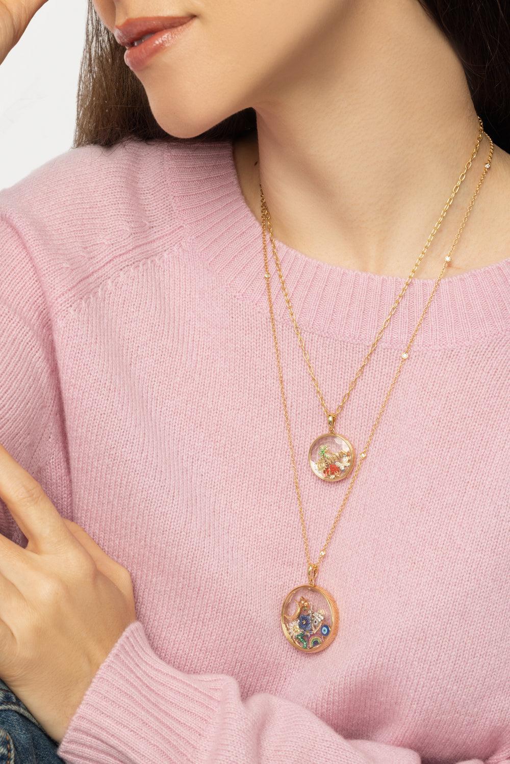 Jupiter Locket Pendant Necklace-YELLOW GOLD-22-JEWELRYFINE JEWELNECKLACE O-LOQUET
