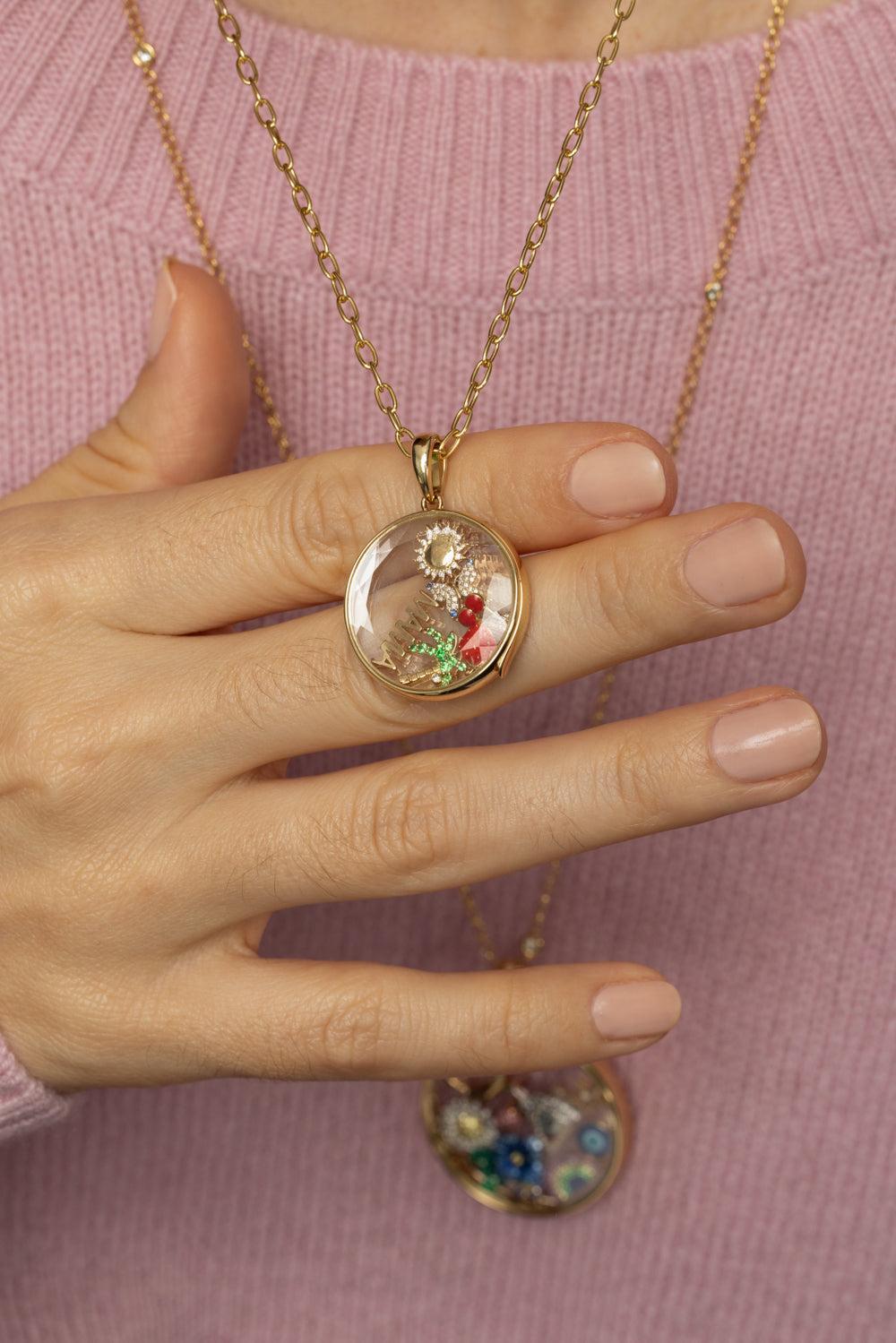 Strawberry Charm-YELLOW GOLD-JEWELRYFINE JEWELPENDANT-LOQUET