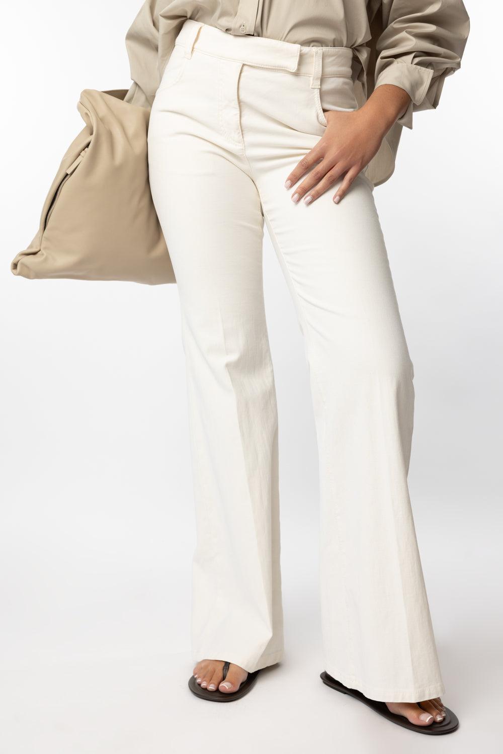 No Fade Stretch Flare Jean-IVORY-38-CLOTHINGPANTCASUAL-BRUNELLO CUCINELLI