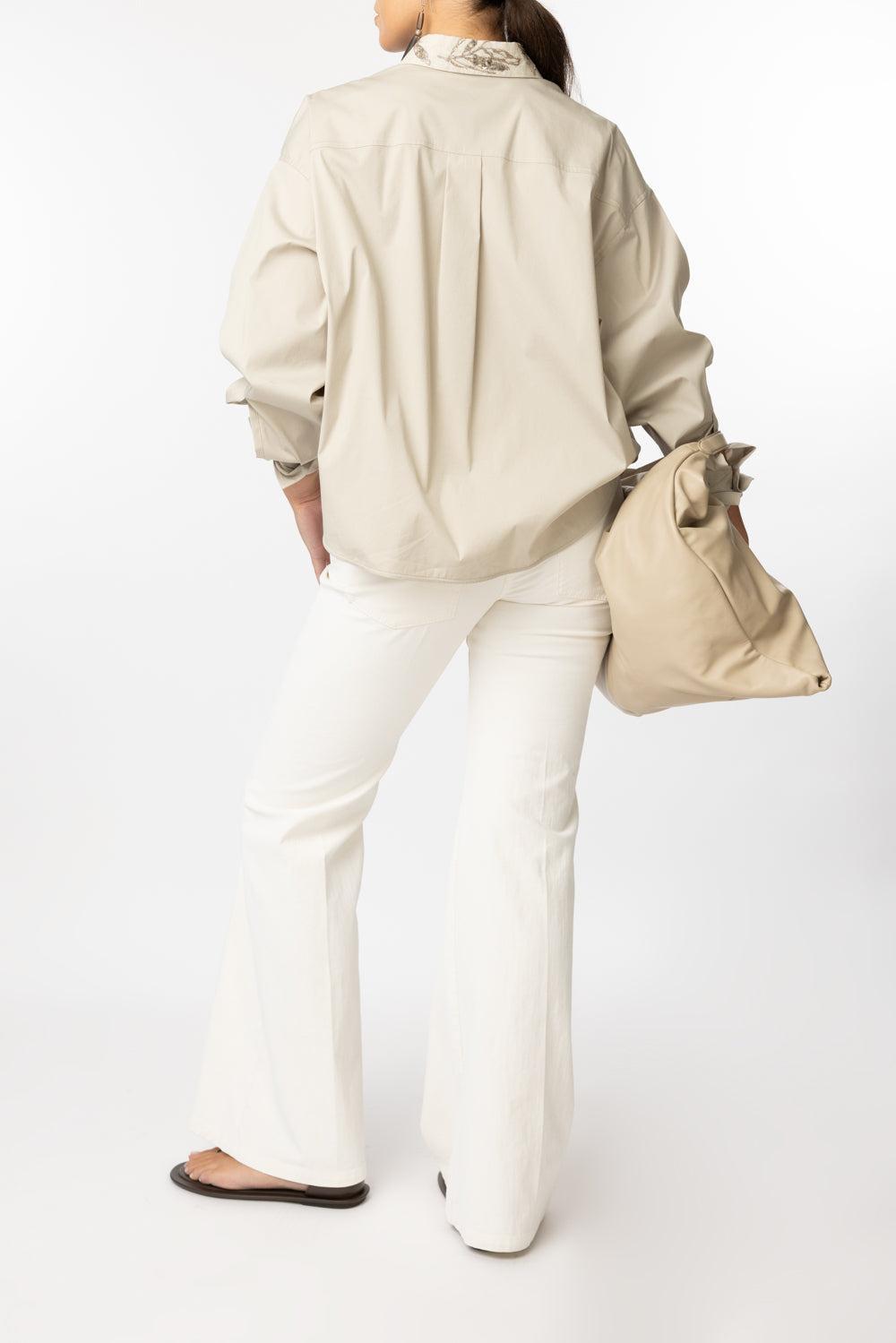 No Fade Stretch Flare Jean-IVORY-38-CLOTHINGPANTCASUAL-BRUNELLO CUCINELLI