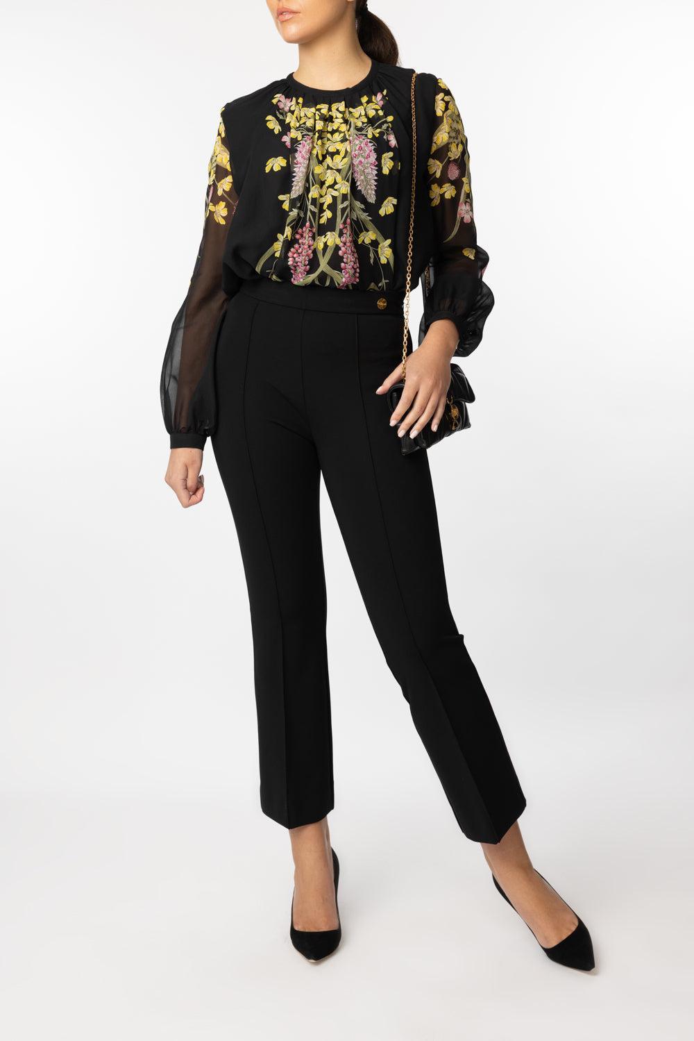 Lola Pant - Black-BLACK-38-CLOTHINGPANTCROPPED-CALLAS MILANO