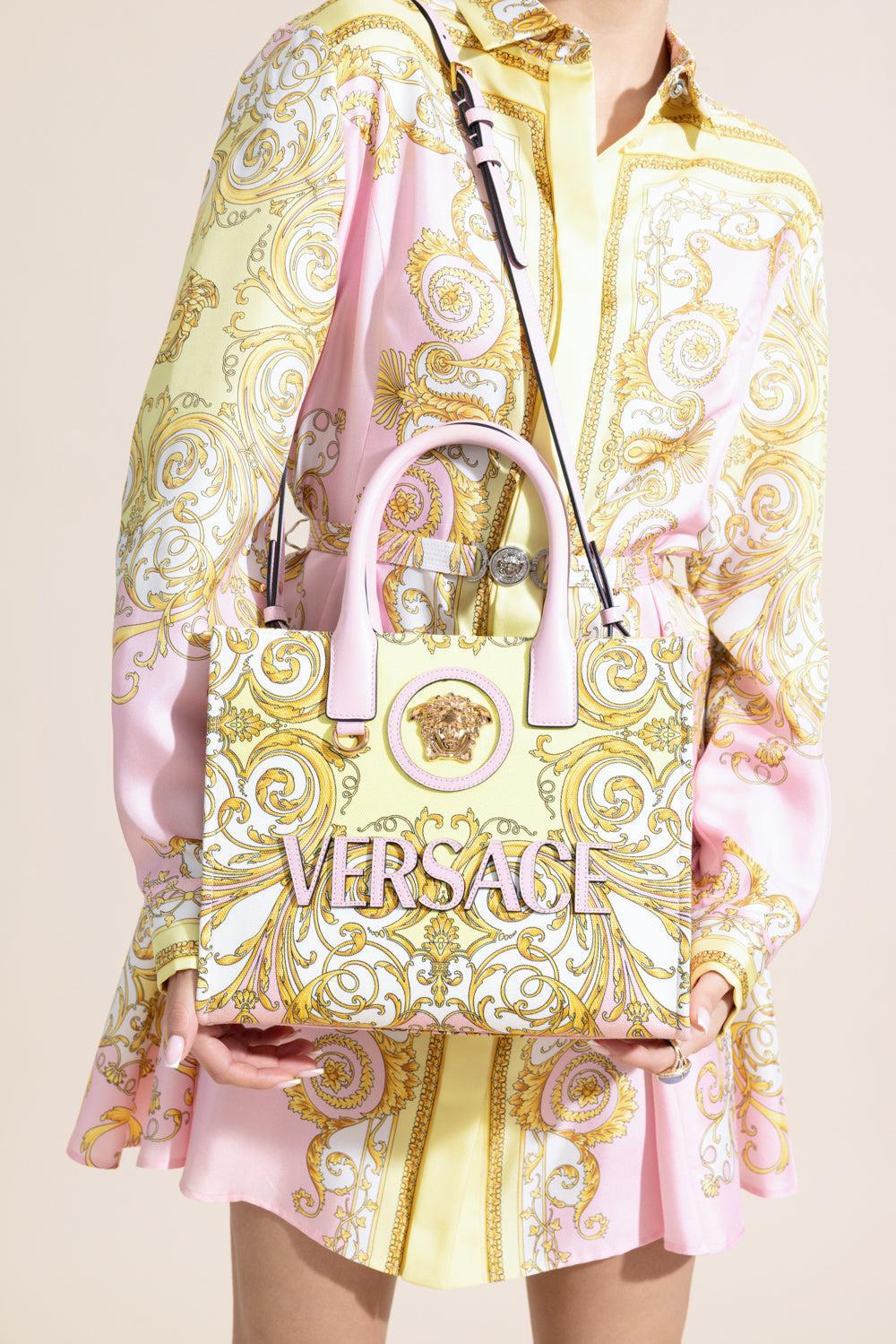 La Meduse Small Tote Bag - Pastel Pink Multi-PINK-HANDBAGTOTES-VERSACE