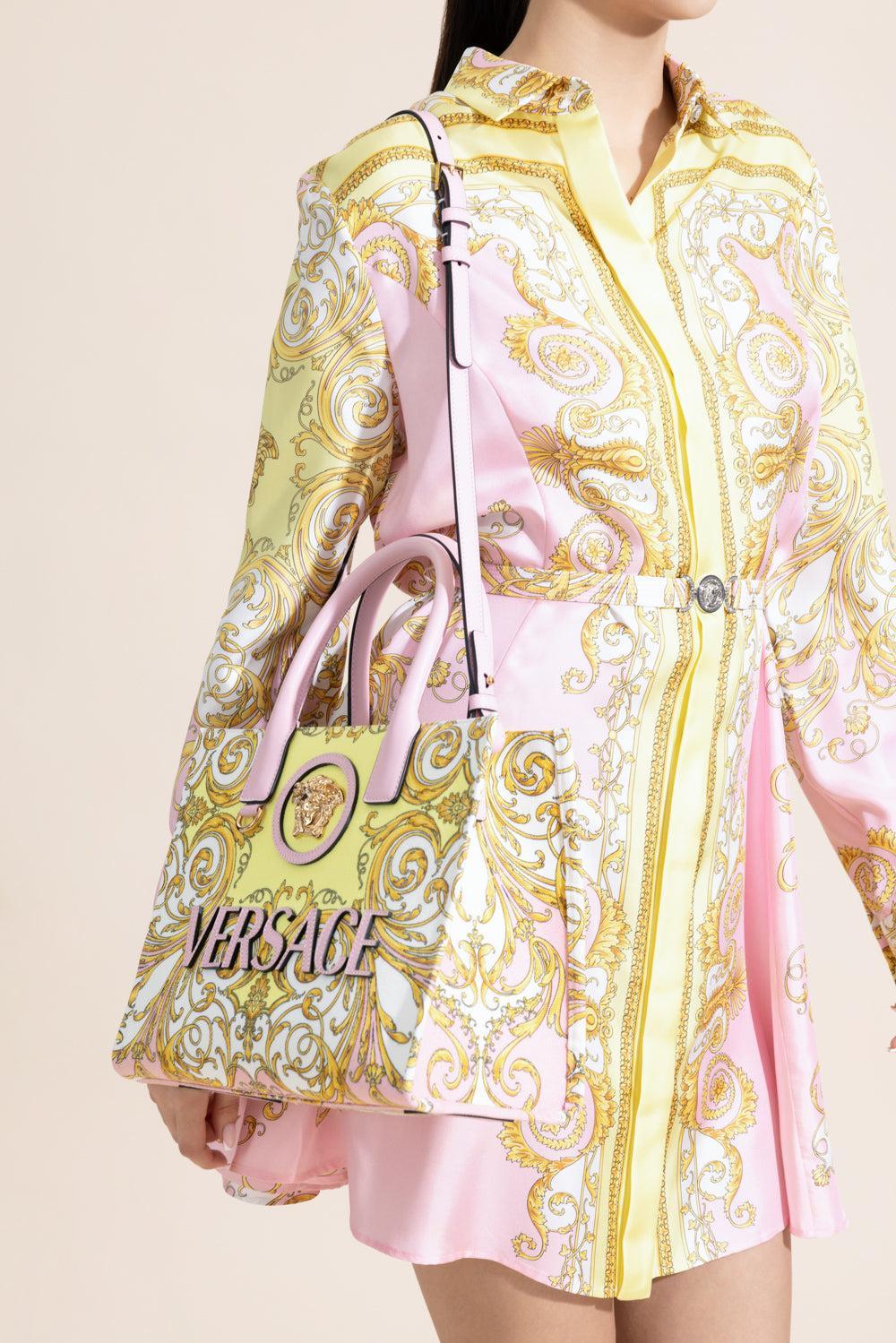 La Meduse Small Tote Bag - Pastel Pink Multi-PINK-HANDBAGTOTES-VERSACE