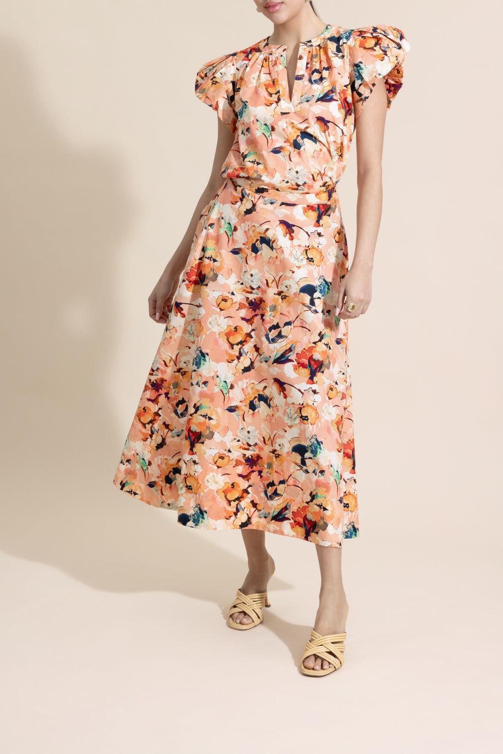Sophea Skirt-FLORAL-0-CLOTHINGSKIRTMIDI-ULLA JOHNSON