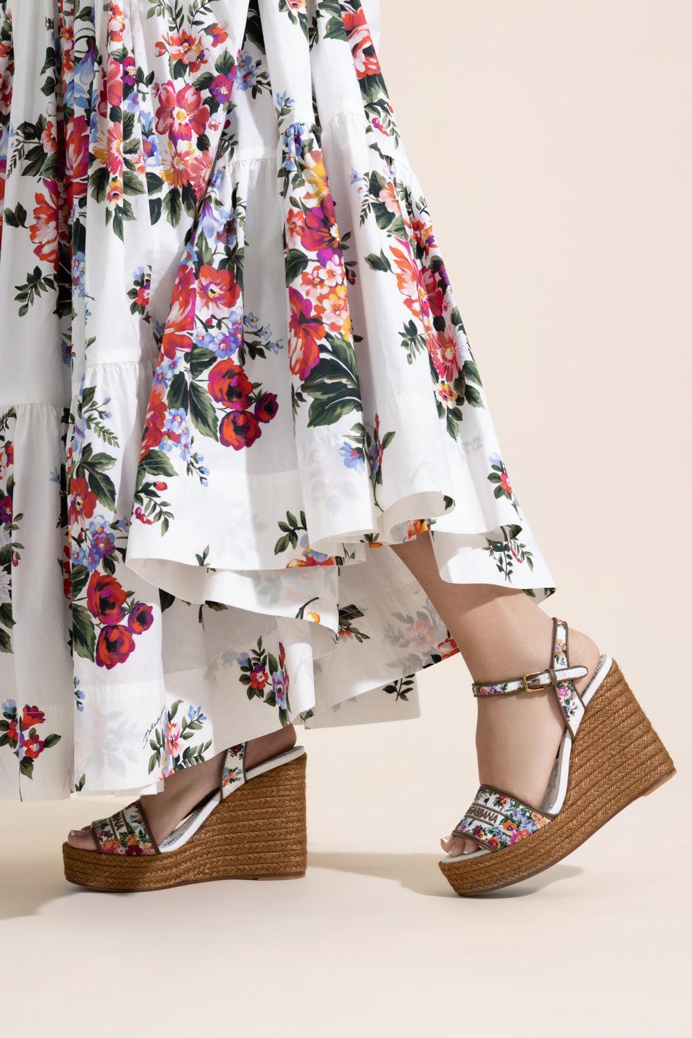 Wedge Sandal-FLORAL-36-SHOESANDAL-DOLCE & GABBANA