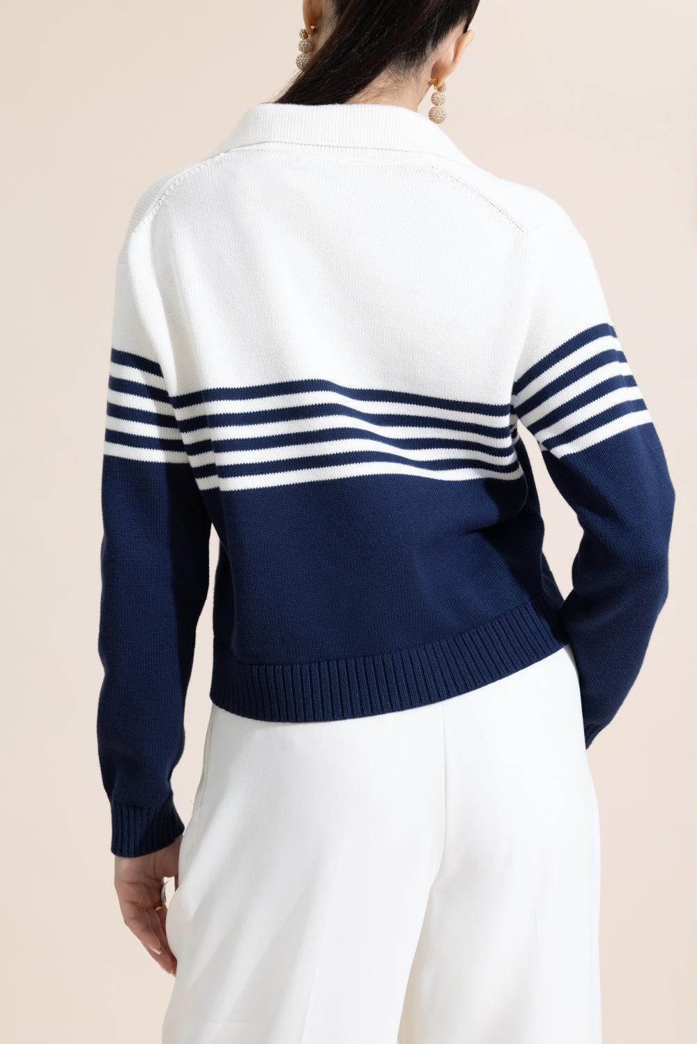 Jules Polo - Midnight Stripe-STRIPE-XS-CLOTHINGTOPKNITS-SIMKHAI