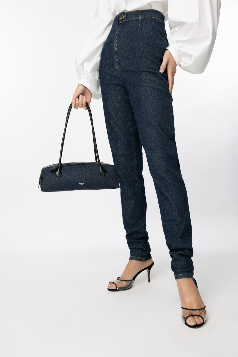 Medium Le Teckel Bag-BLEUDENM-O/S-HANDBAGTOP HANDLE-ALAÏA