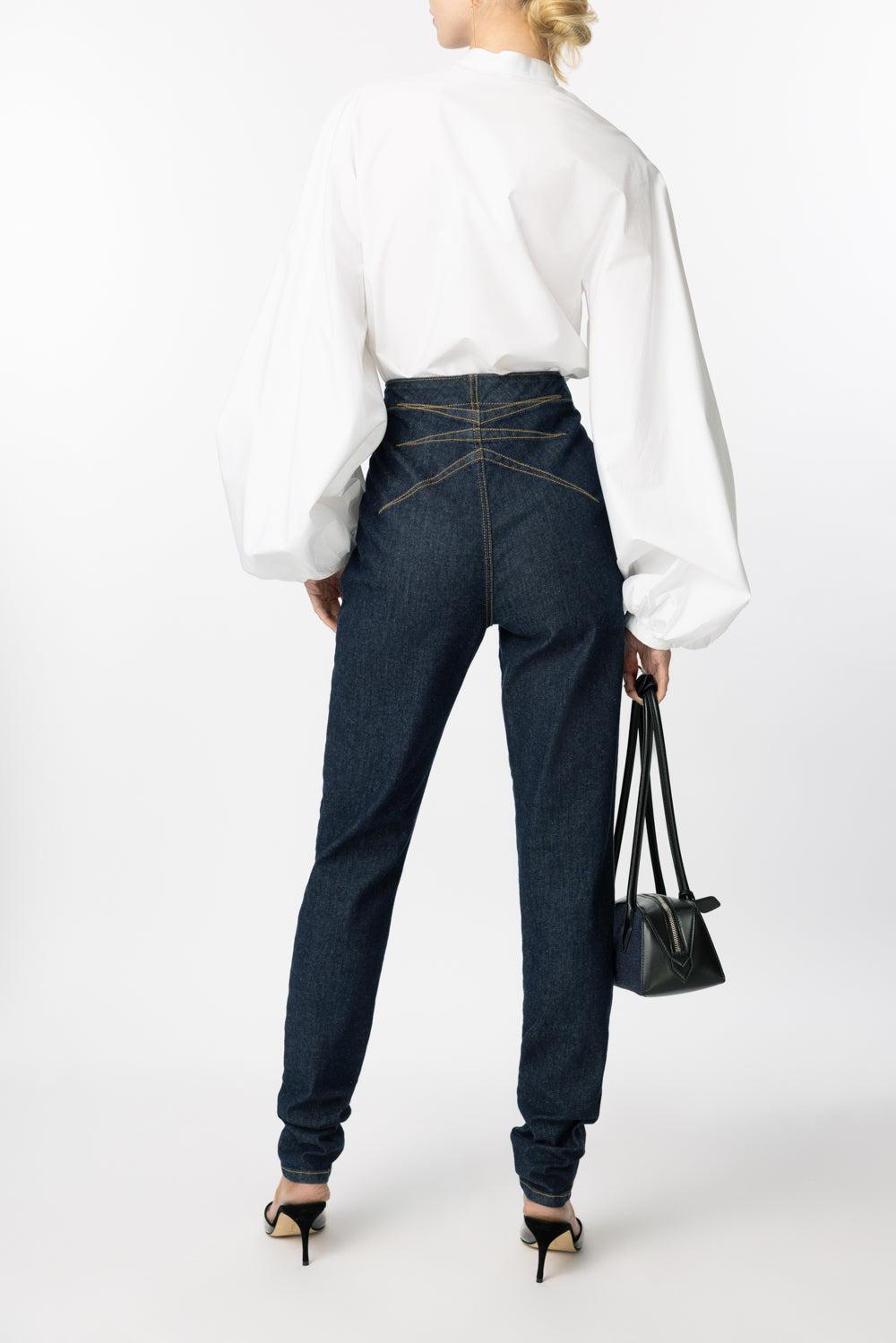 Balloon Shirt-BLANC-34-CLOTHINGTOPBLOUSE-ALAÏA