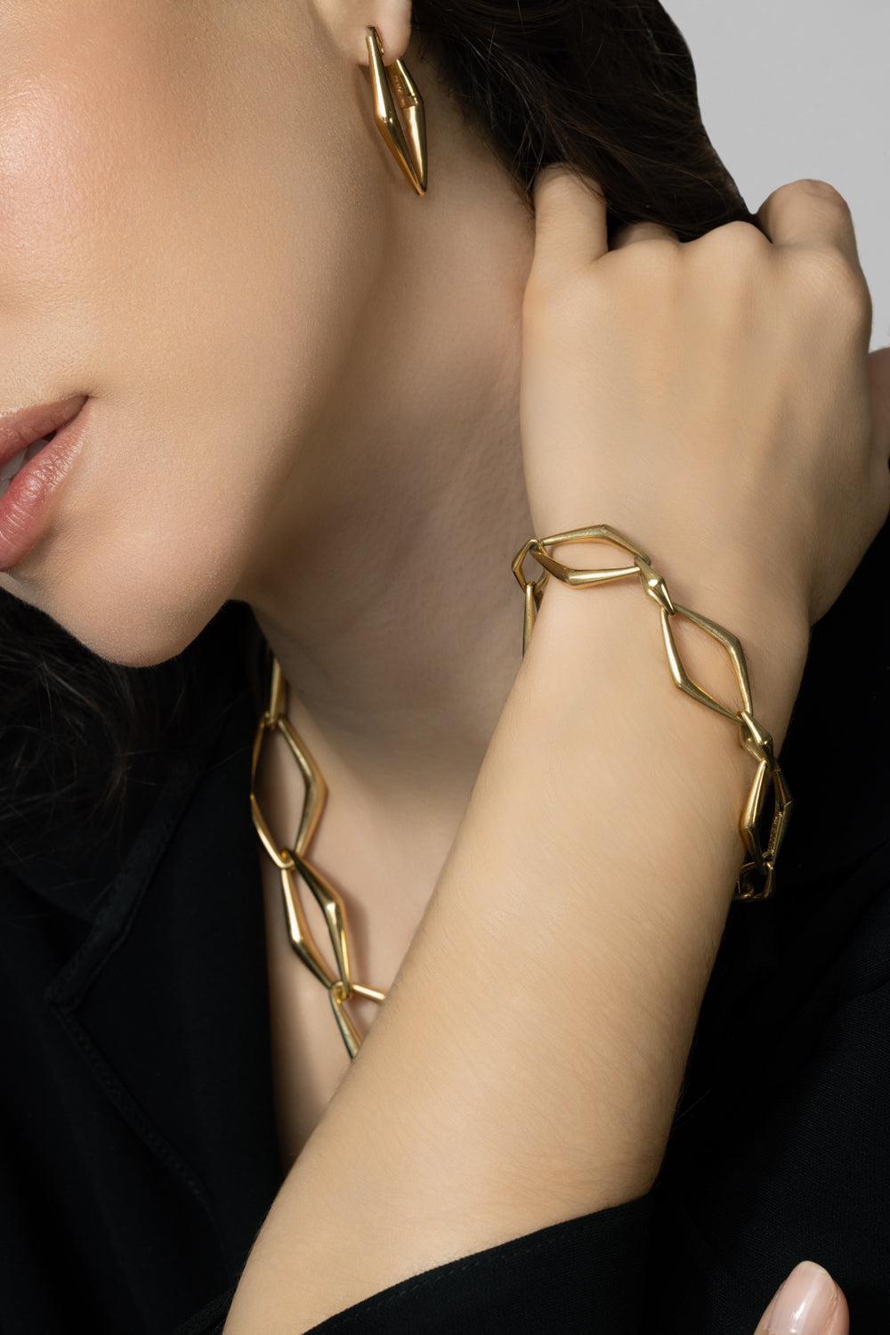 Golden Hour Link Bracelet-YELLOW GOLD-JEWELRYFINE JEWELBRACELET O-PARULINA