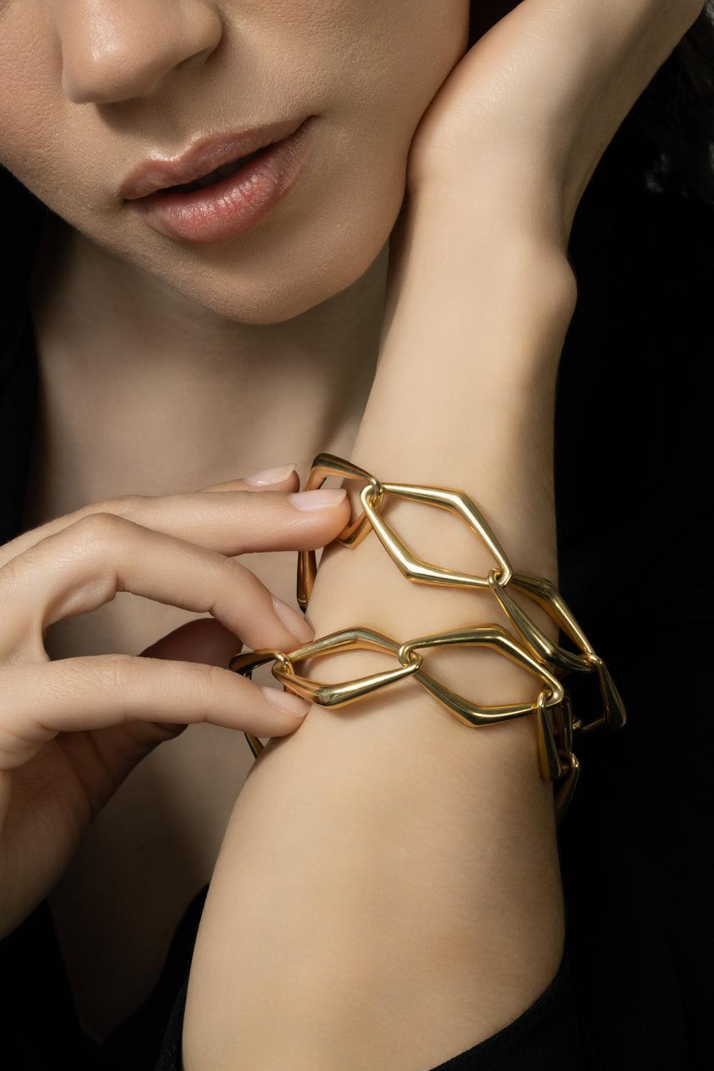 Golden Hour Link Bracelet-YELLOW GOLD-JEWELRYFINE JEWELBRACELET O-PARULINA