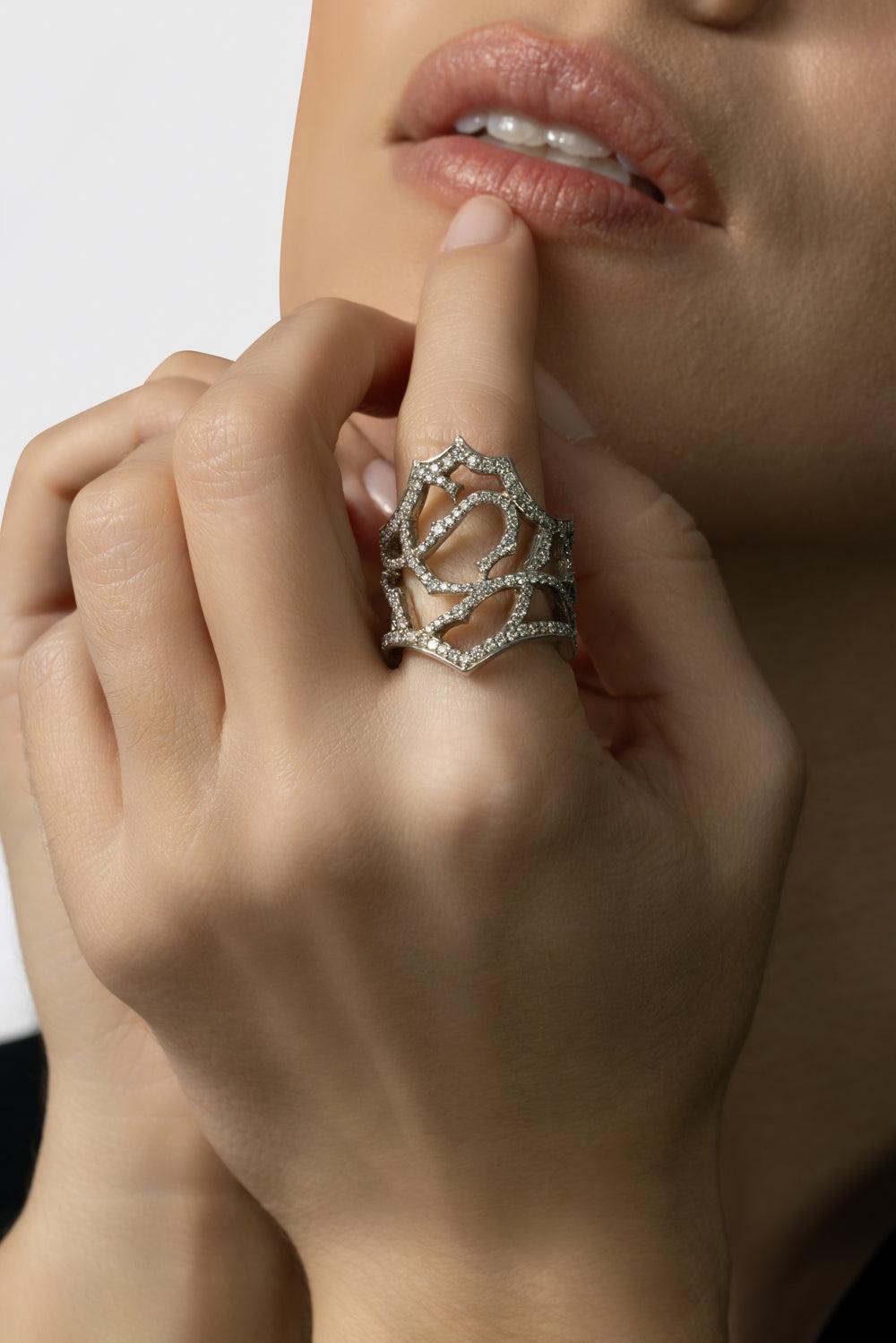 Thorn Briar Diamond Ring-WHITE GOLD-7.25-JEWELRYFINE JEWELRING-PARULINA