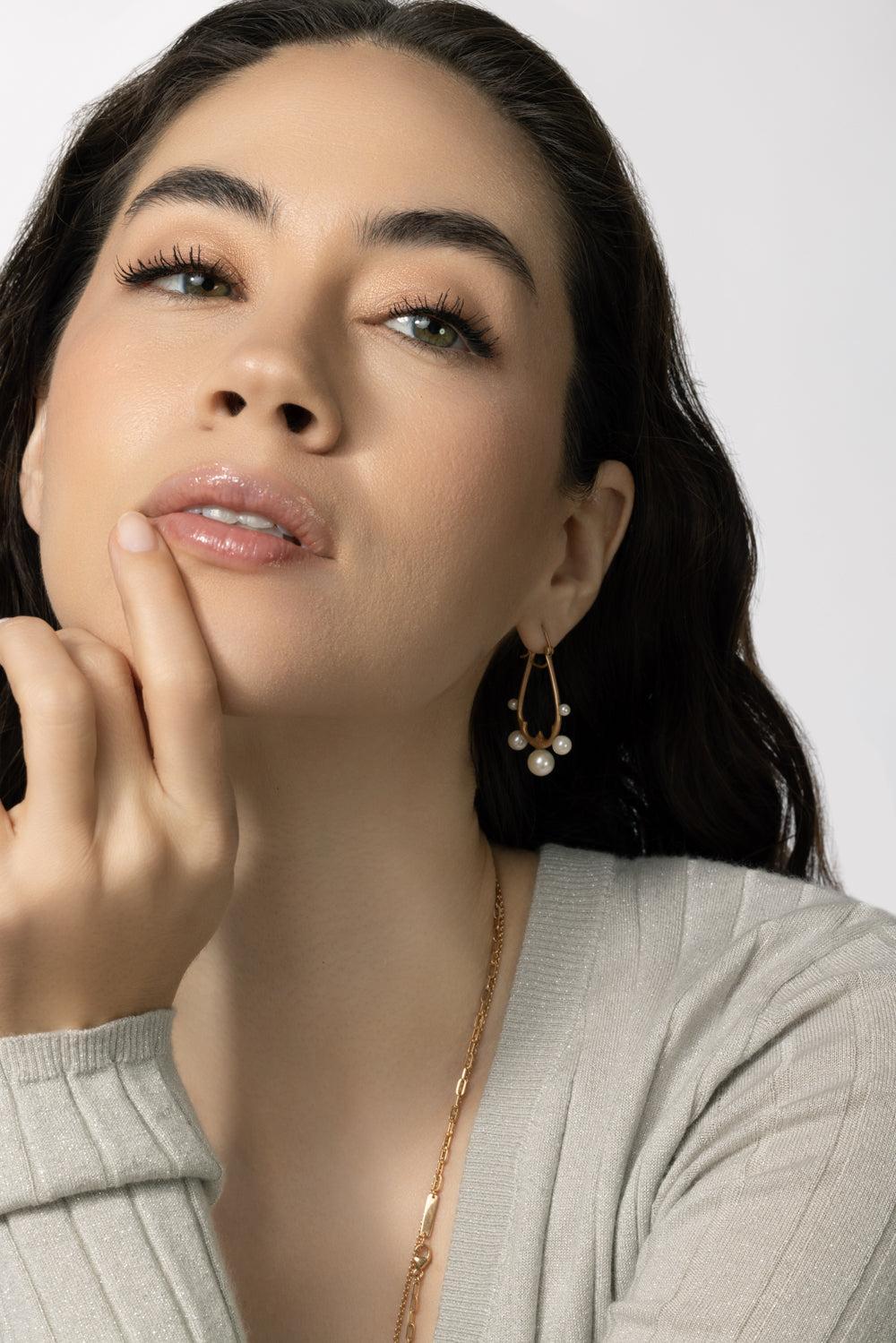 Pearl Diamond Serengeti Earrings-YELLOW GOLD-S-JEWELRYFINE JEWELEARRING-PARULINA