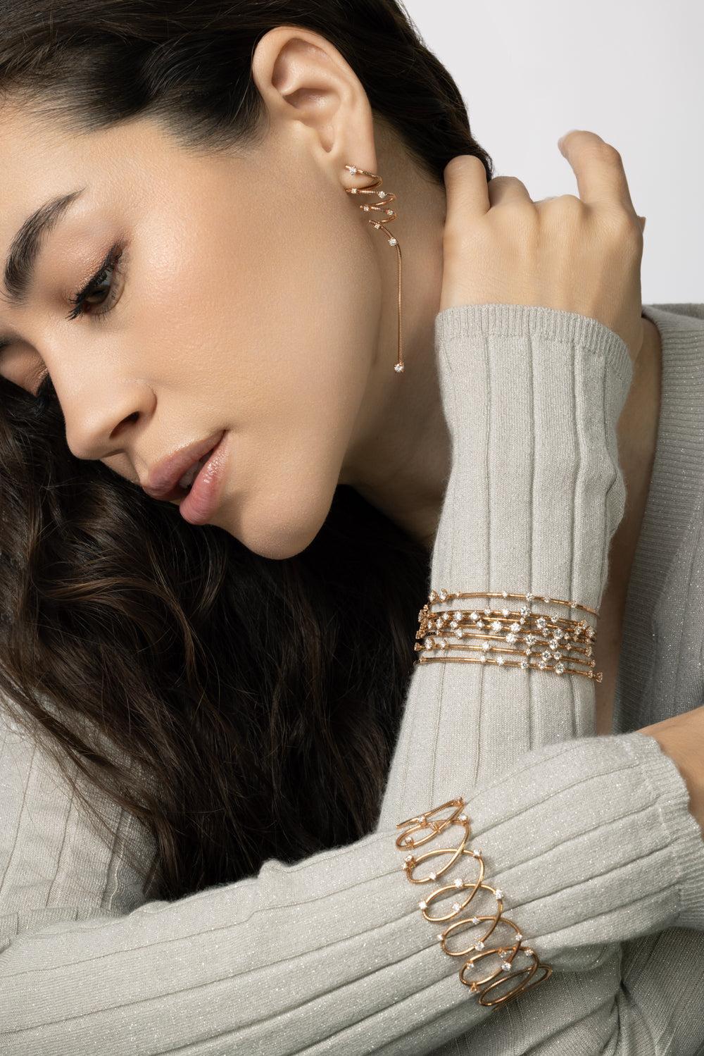 Rugiada 7 Wrap Bracelet-ROSE GOLD-M-JEWELRYFINE JEWELBRACELET O-MATTIA CIELO