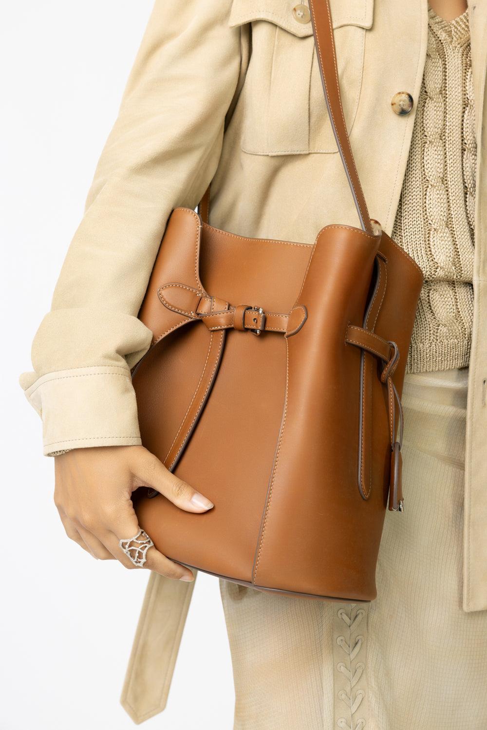 The Ralph Calfskin Bucket Bag-RL GOLD-O/S-HANDBAGSHOULDER-RALPH LAUREN