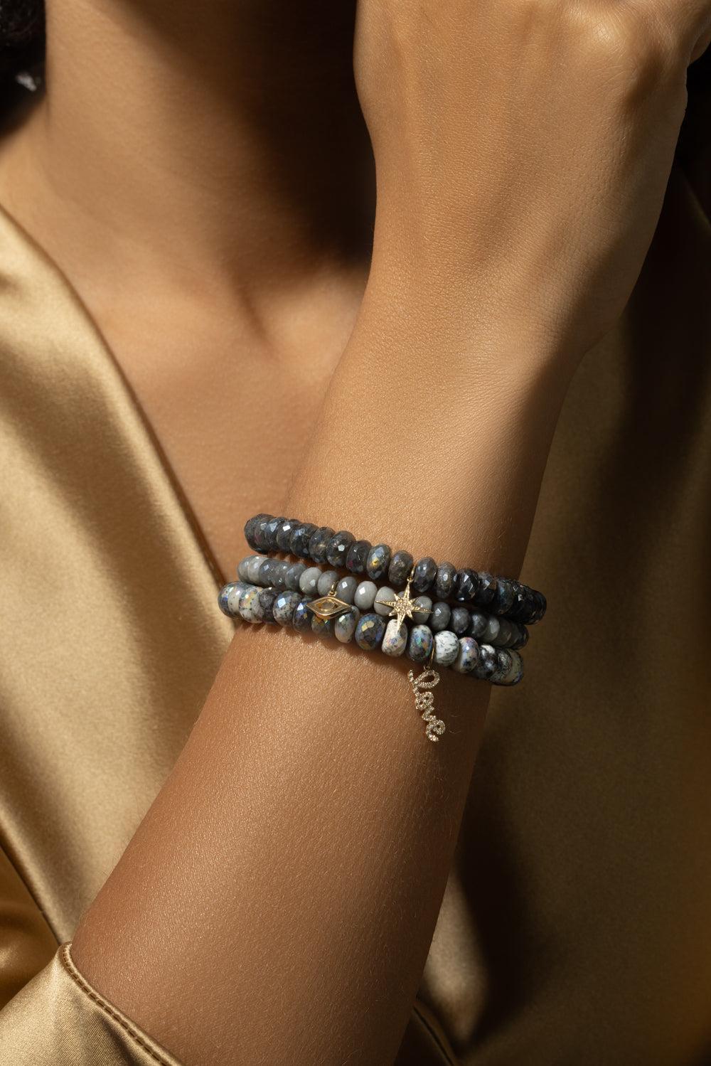 Small Starburst Mystic Labradorite Charm Bracelet-YELLOW GOLD-JEWELRYFINE JEWELBRACELET O-SYDNEY EVAN