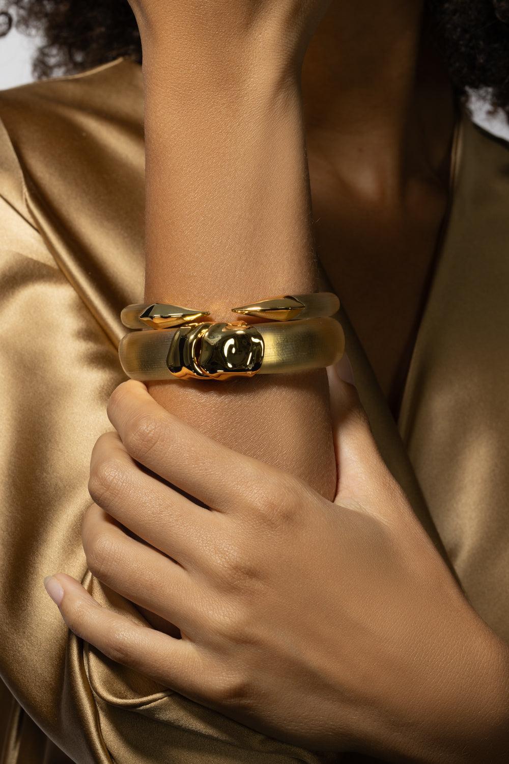 Pyramid Brake Hinge Bracelet-BLUE-JEWELRYBOUTIQUEBRACELET O-ALEXIS BITTAR