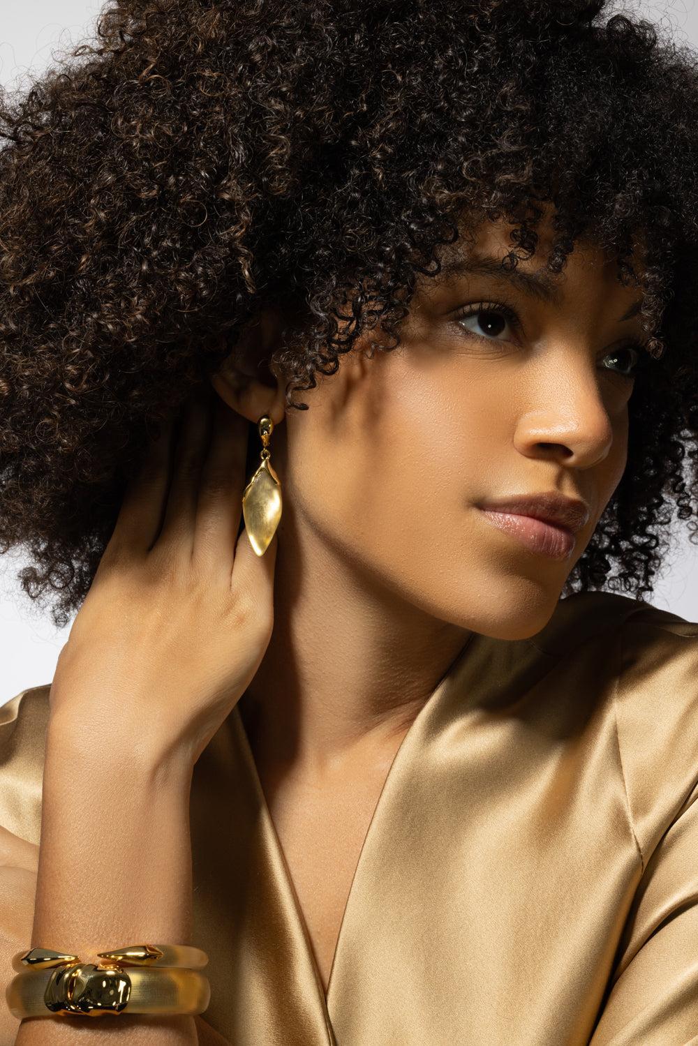 Lucite Petal Leverback Earrings-YELLOW-JEWELRYBOUTIQUEEARRING-ALEXIS BITTAR