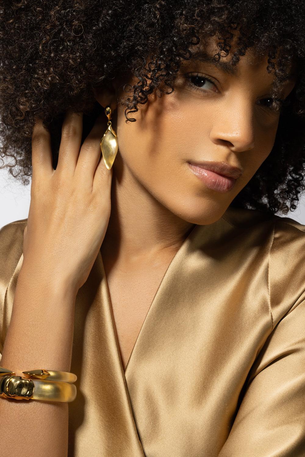 Lucite Petal Leverback Earrings-YELLOW-JEWELRYBOUTIQUEEARRING-ALEXIS BITTAR