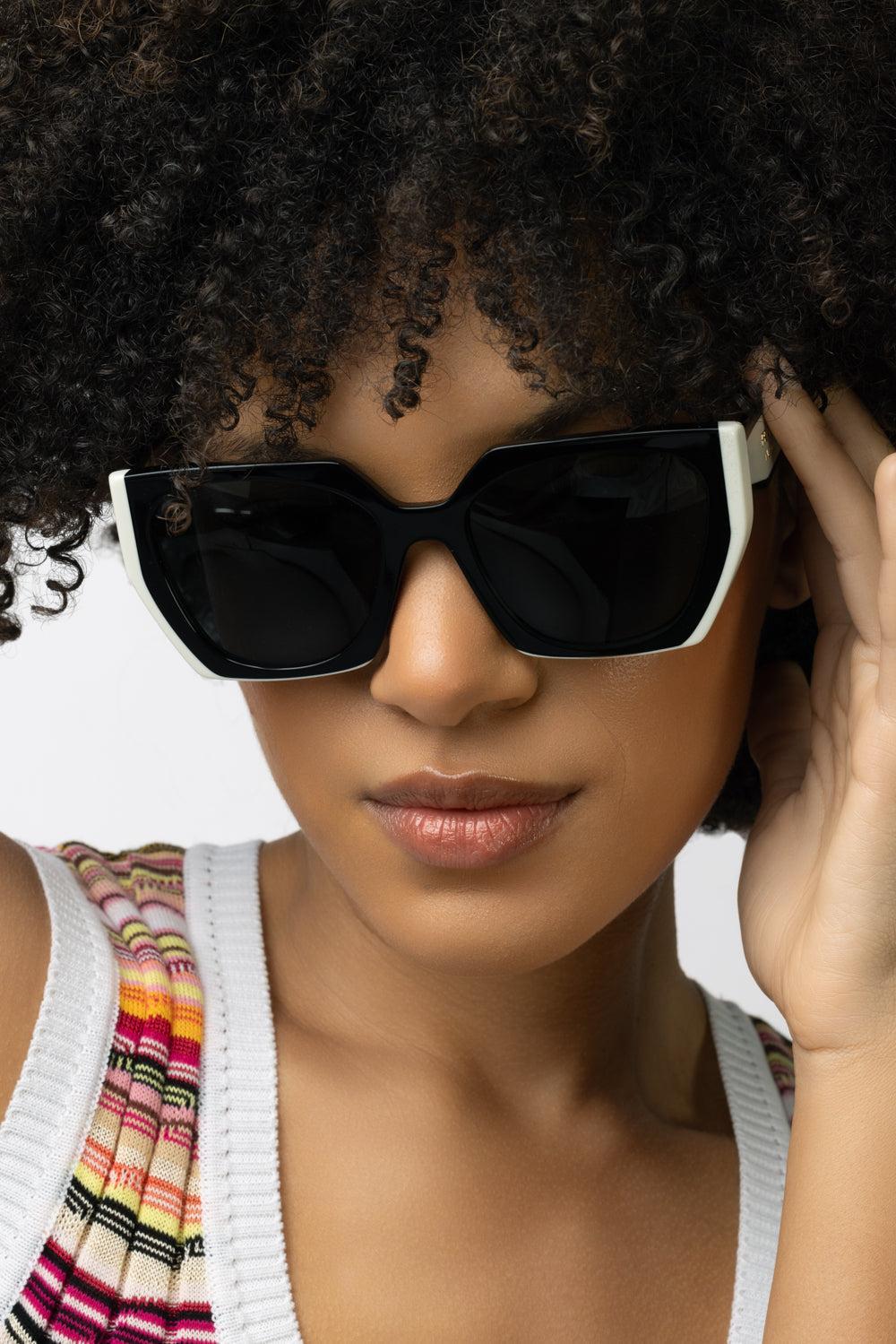 Side Logo Rectangle Sunglasses-BK/SLATE-ACCESSORIESUNGLASSES-PRADA