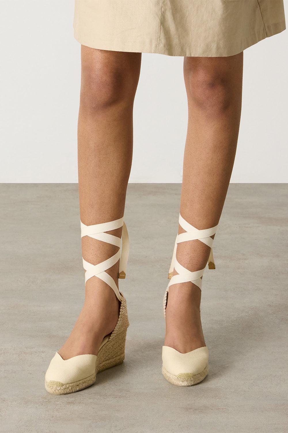 Chiara Wedge Sandal 60 - Ivory-CREAM-36-SHOESANDAL-CASTANER