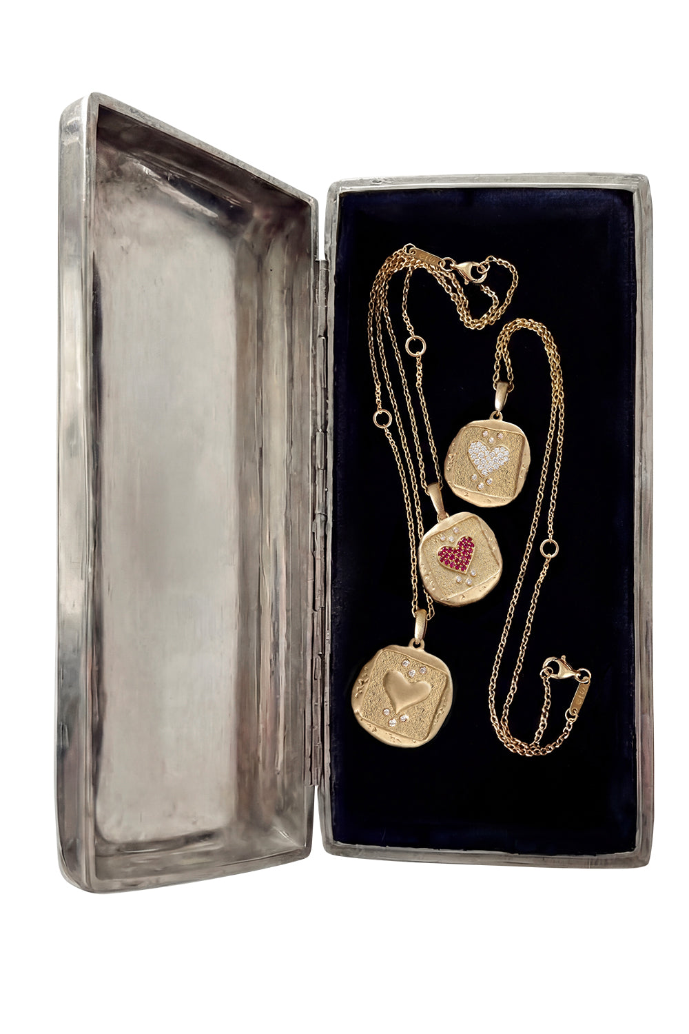 Ruby Diamond Large Amour Heart Coin