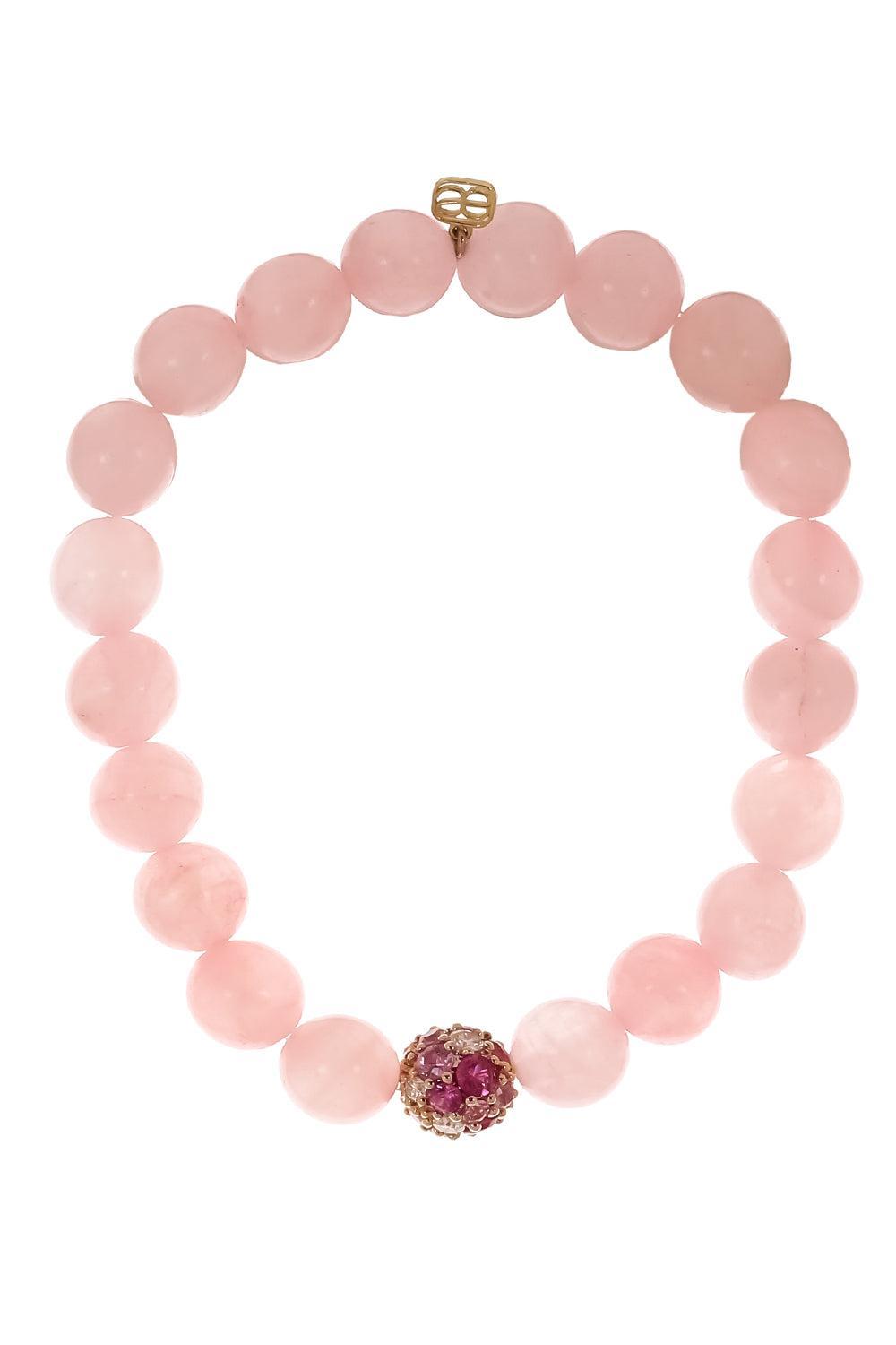 Rose Quartz Cocktail Charm Bracelet-YELLOW GOLD-JEWELRYFINE JEWELBRACELET O-SYDNEY EVAN