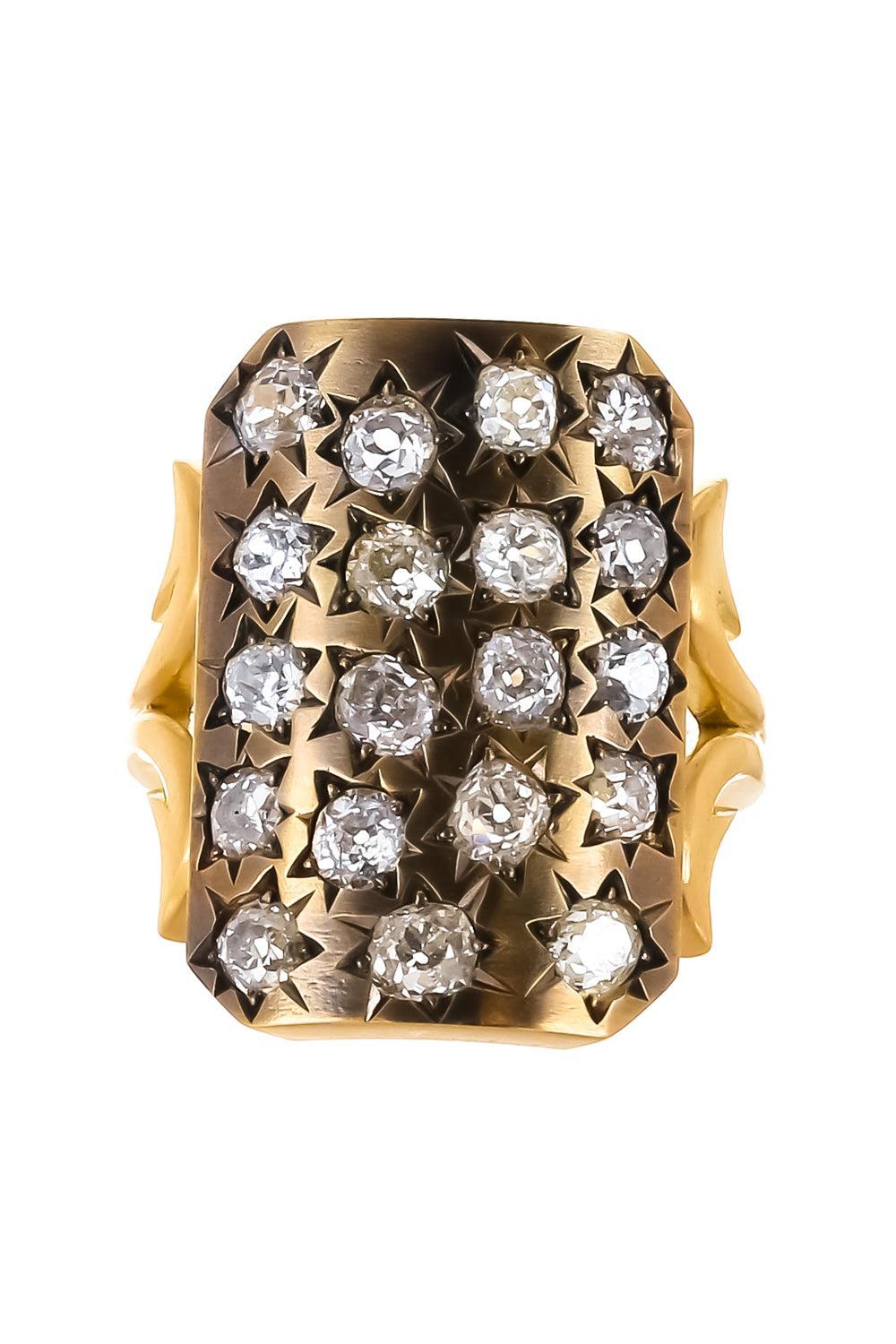Diamond Ten Table Old European Twinkle Ring-YELLOW GOLD-7.5-JEWELRYFINE JEWELRING-SYLVA & CIE