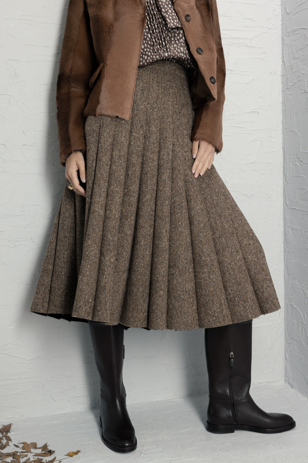 Donegal Pleated Skirt