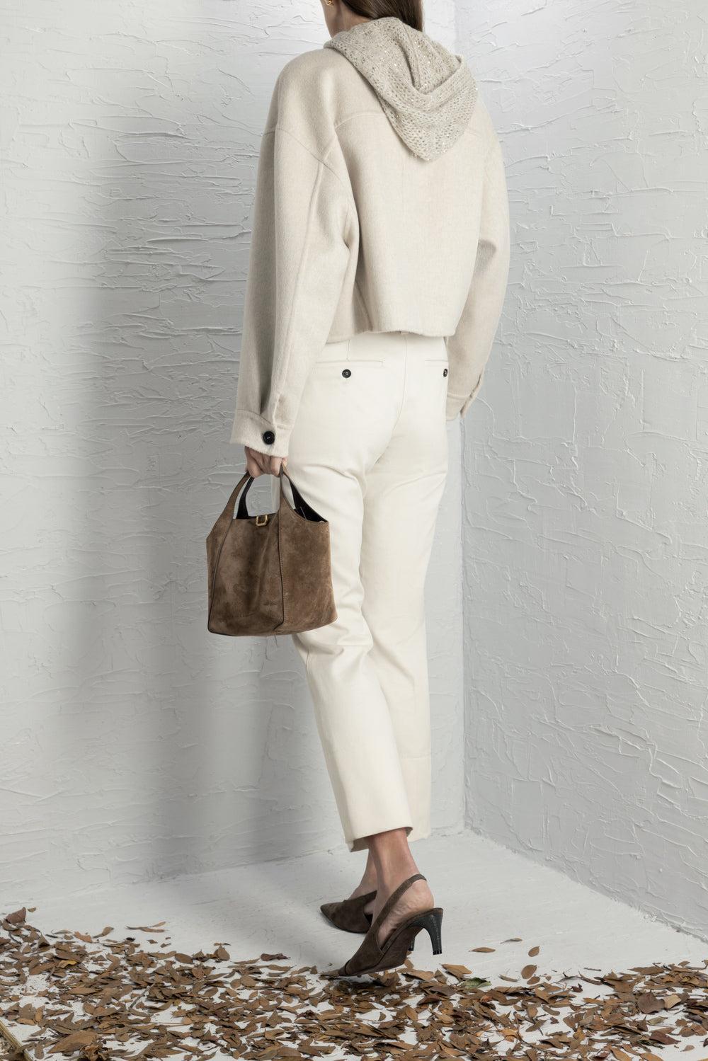Kickflare Cigarette Pant - Panama-CREAM-36-CLOTHINGPANTSLIM FIT-BRUNELLO CUCINELLI