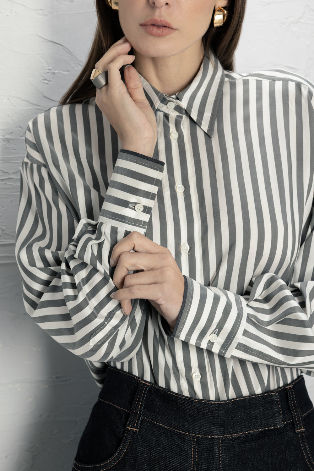 Wide Stripe Relaxed Shirt