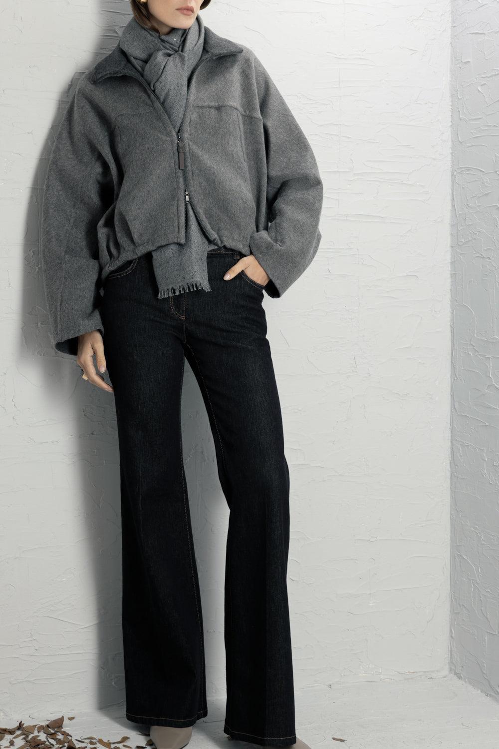 Paillette Scarf - Dark Grey-GREY-O/S-ACCESSORIESCARVES-BRUNELLO CUCINELLI