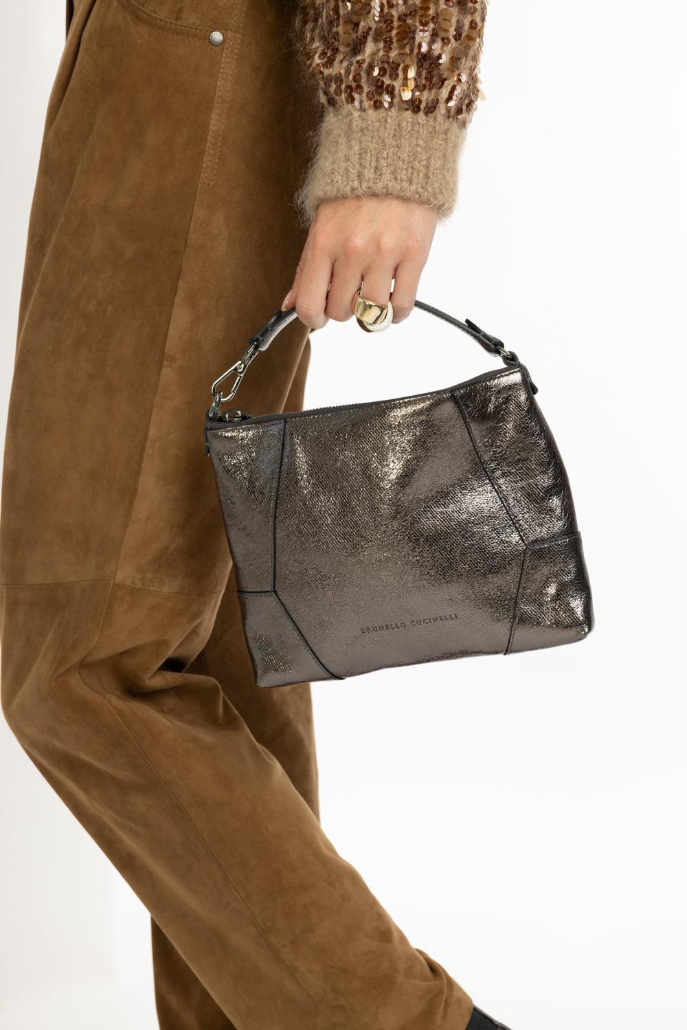 Small Hobo Crossbody-METLCGRY-O/S-HANDBAGSHOULDER-BRUNELLO CUCINELLI