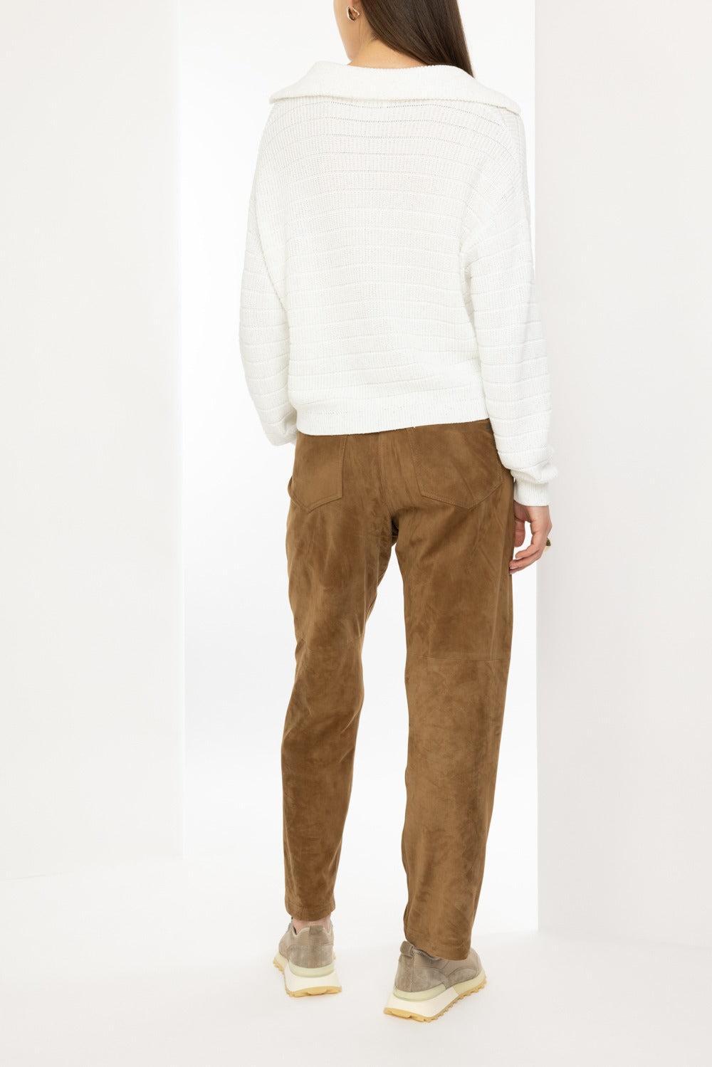 Cropped Pull On Pant-SESAME-38-CLOTHINGPANTCROPPED-BRUNELLO CUCINELLI
