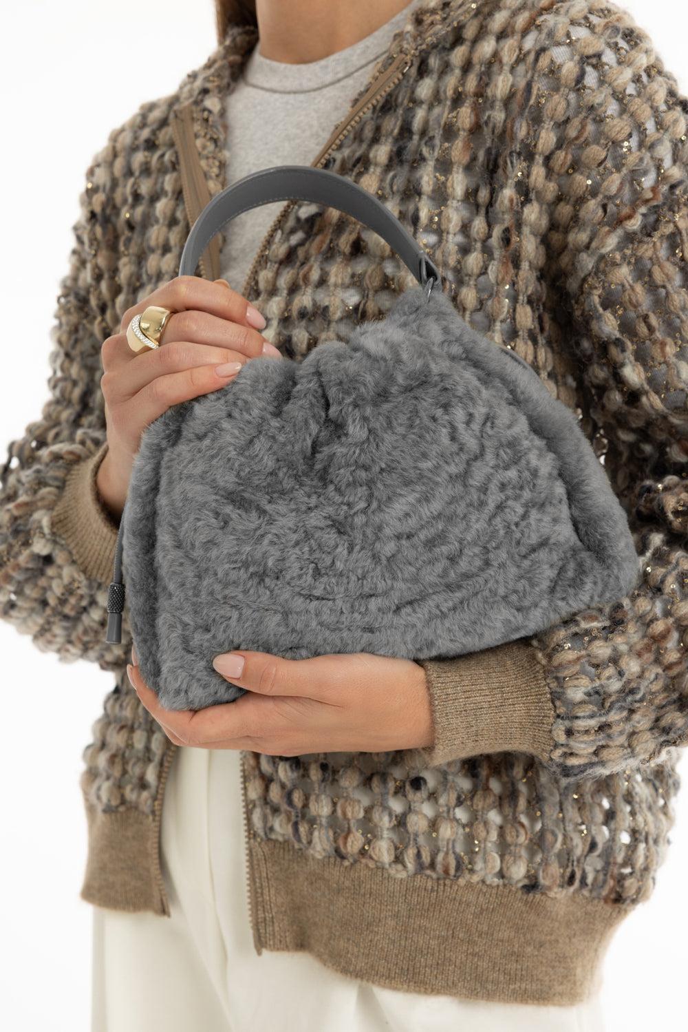 Small Mellow Bucket Bag-ICE-O/S-HANDBAGTOP HANDLE-BRUNELLO CUCINELLI